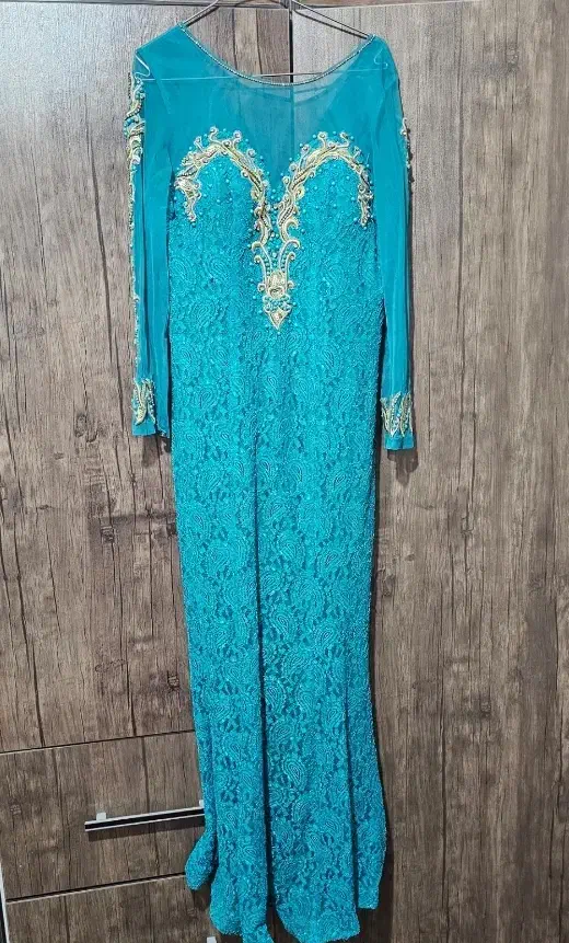 پیراهن مجلسی سبز ابی|لباس|بندر ماهشهر, |دیوار