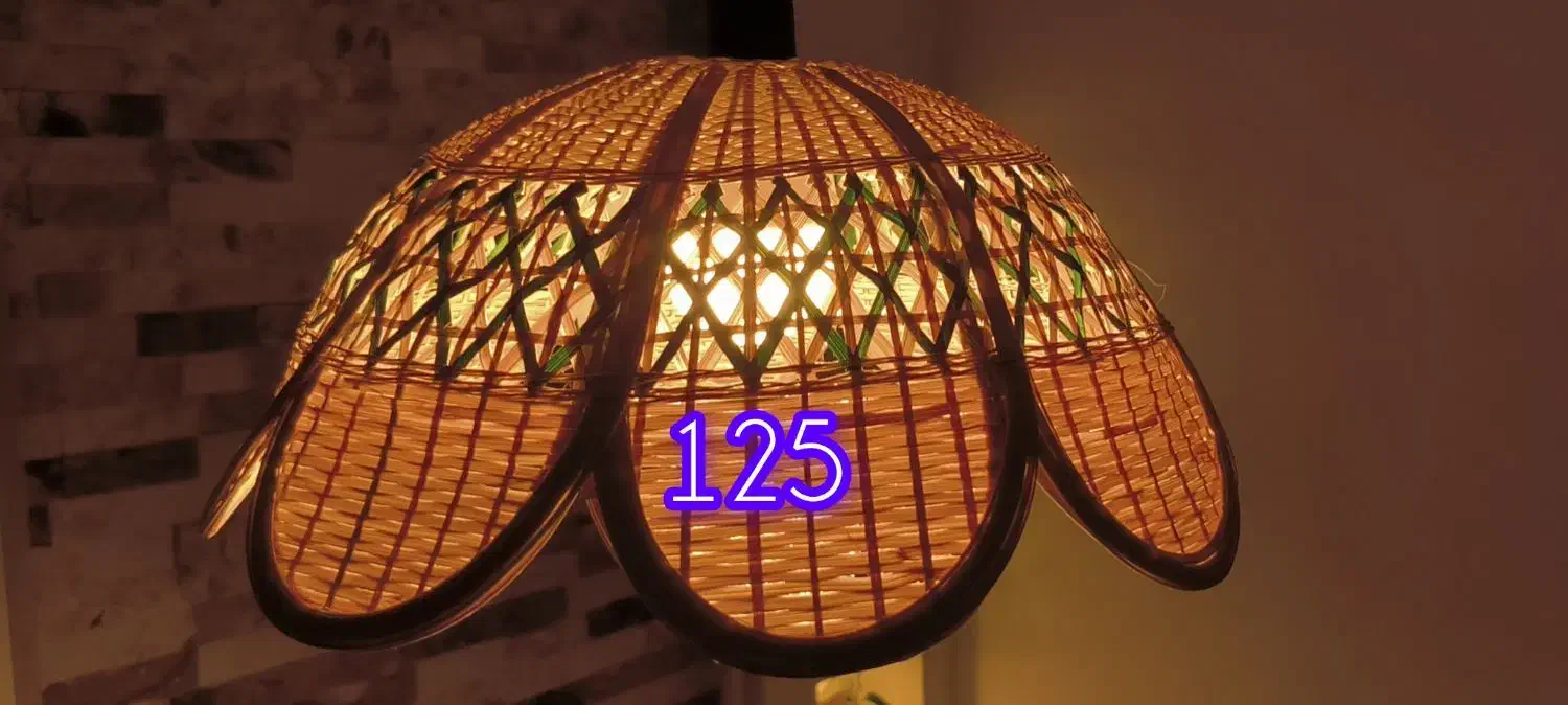 لوستر تک شاخه حصیری|لوستر و چراغ آویز|تهران, کاج|دیوار