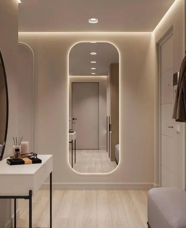 آینه دکوراتیو و آینه بک لایت آینه دفرمه|آینه|اصفهان, رهنان|دیوار