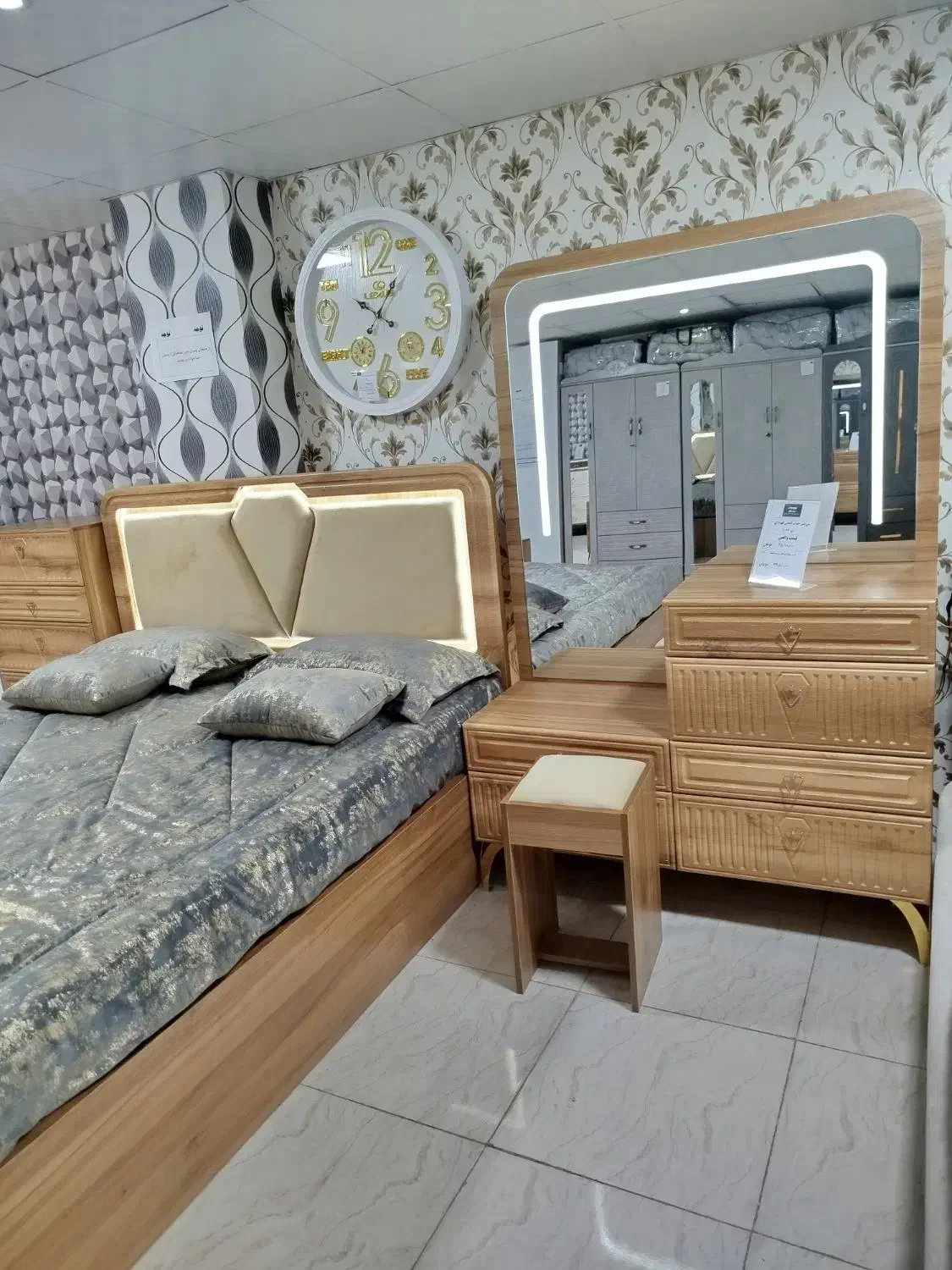 الماس سرویس خواب زیبای زرکالا|تخت و سرویس خواب|یاسوج, |دیوار