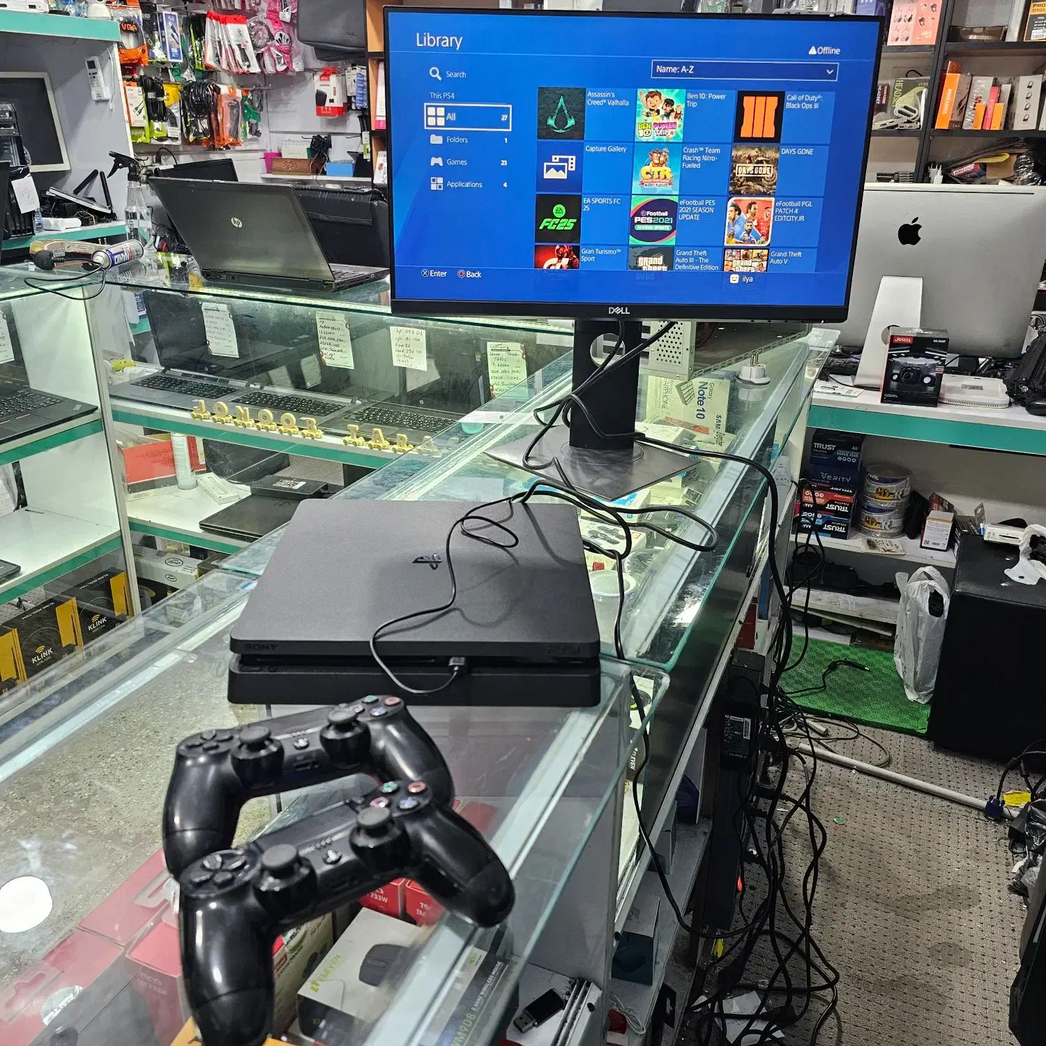 کنسول بازی PS4 SLIM کپی خور دو دسته با ۲۰ تا بازی|کنسول، بازی ویدئویی و آنلاین|یاسوج, |دیوار