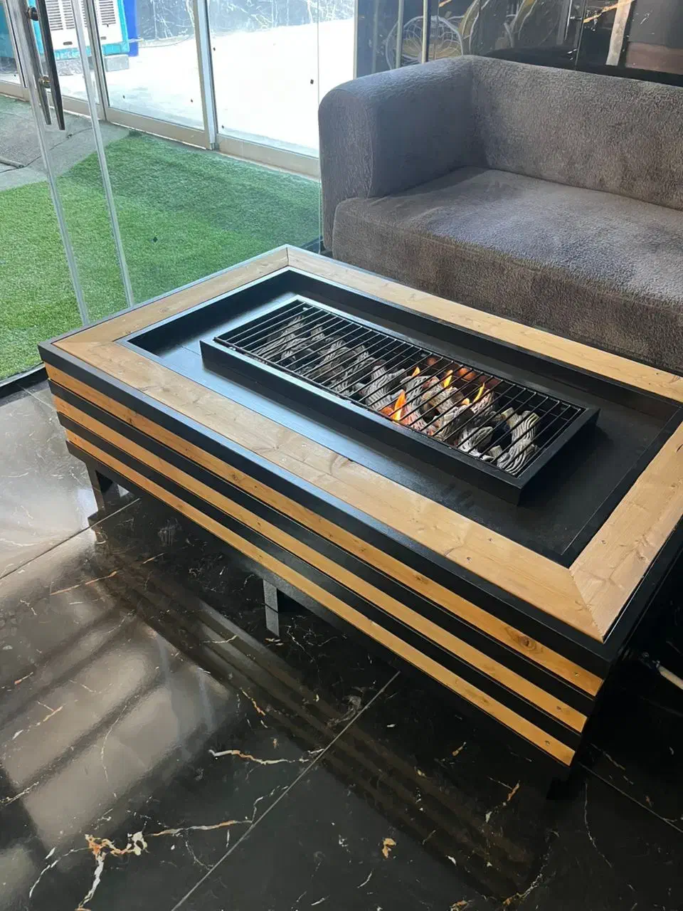 میز بامبو صندلی آتشدان گازی|میز و صندلی غذاخوری|تهران, تهرانسر مرکزی|دیوار