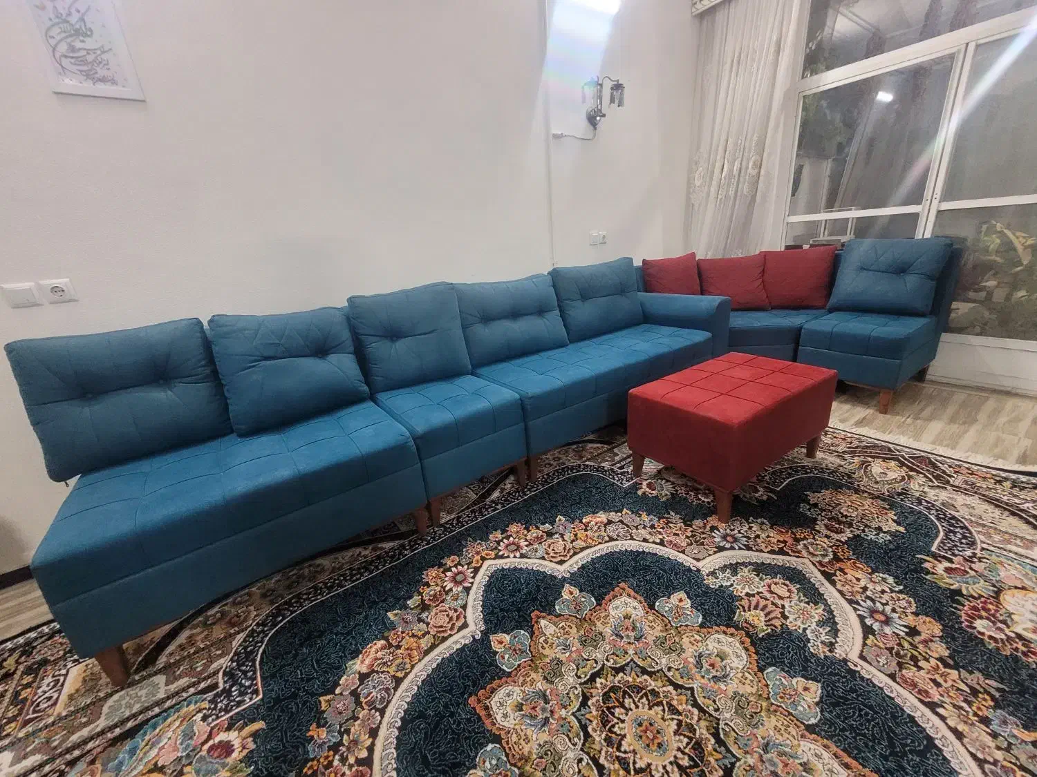 مبل۹ نفره|مبلمان خانگی و میز عسلی|شاهین‌شهر, شهرک هشت بهشت|دیوار