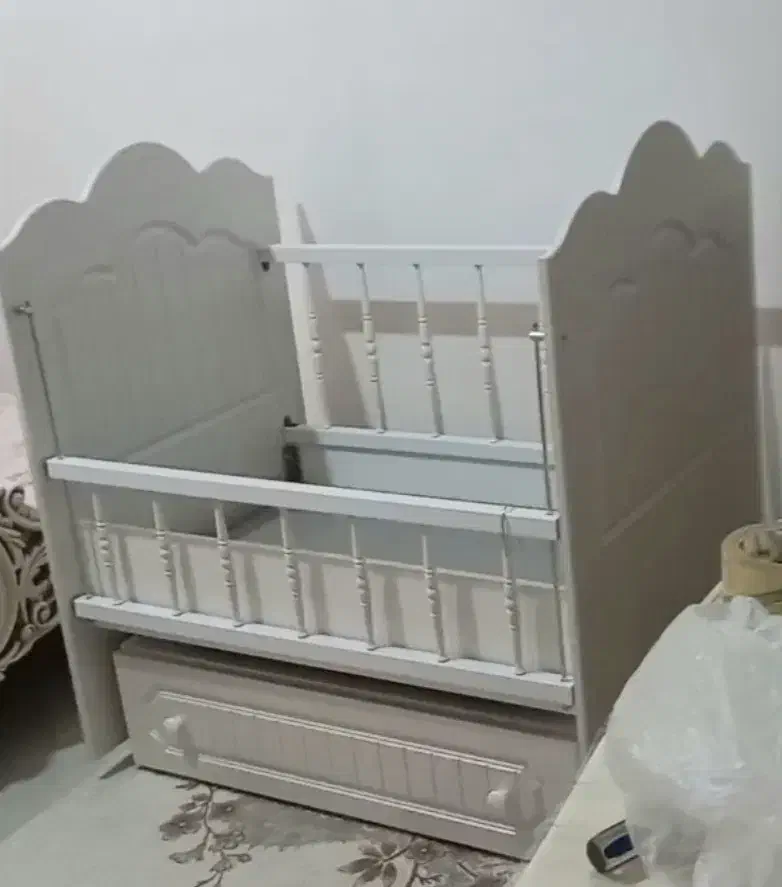 تخت کودک مدل گهواره ای|تخت و سرویس خواب|قرچک, مهدیه|دیوار