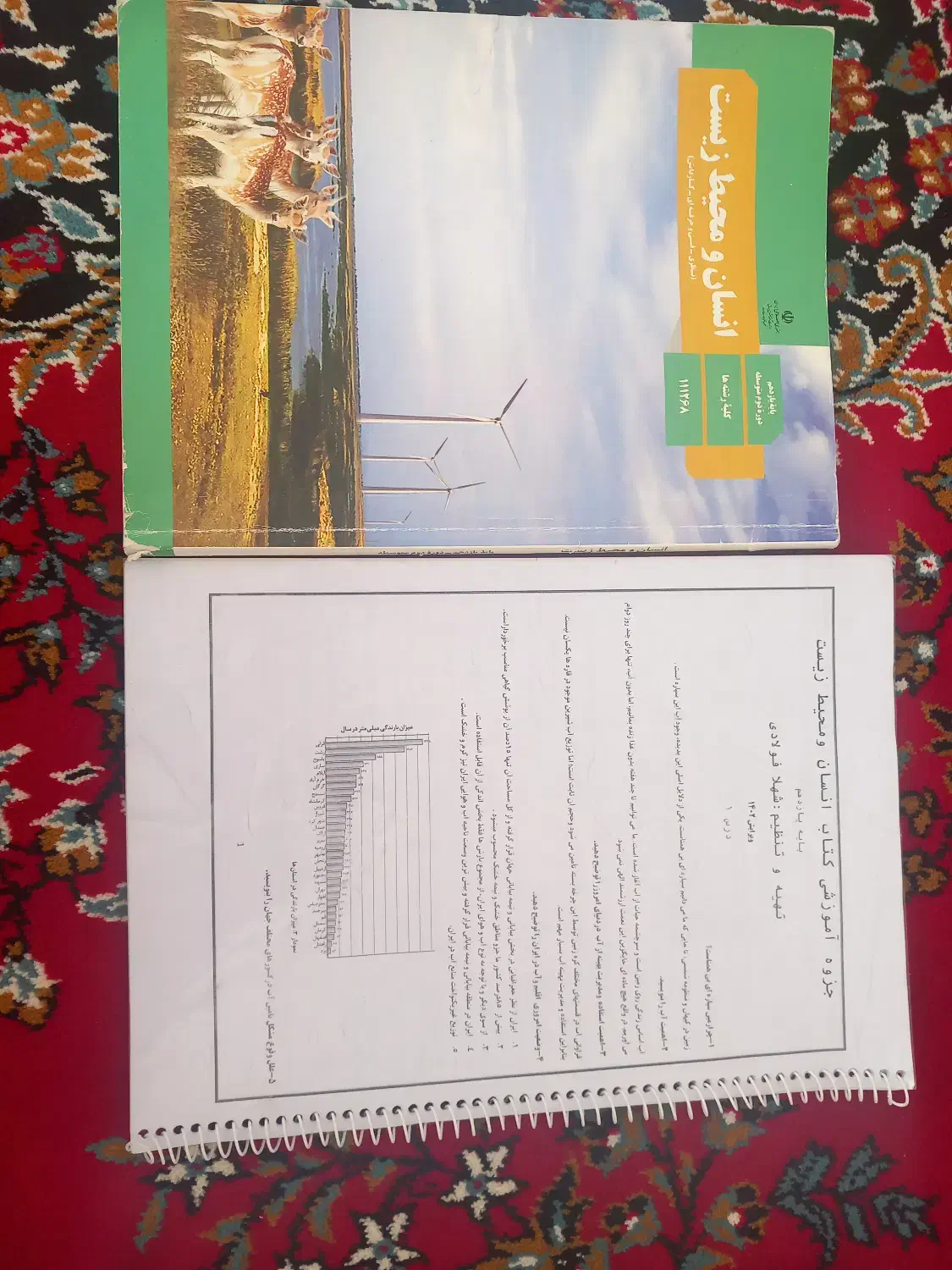کتاب محیط زیست یازدهم به همراه جزوه محیط زیست|کتاب و مجله آموزشی|سرپل ذهاب, |دیوار