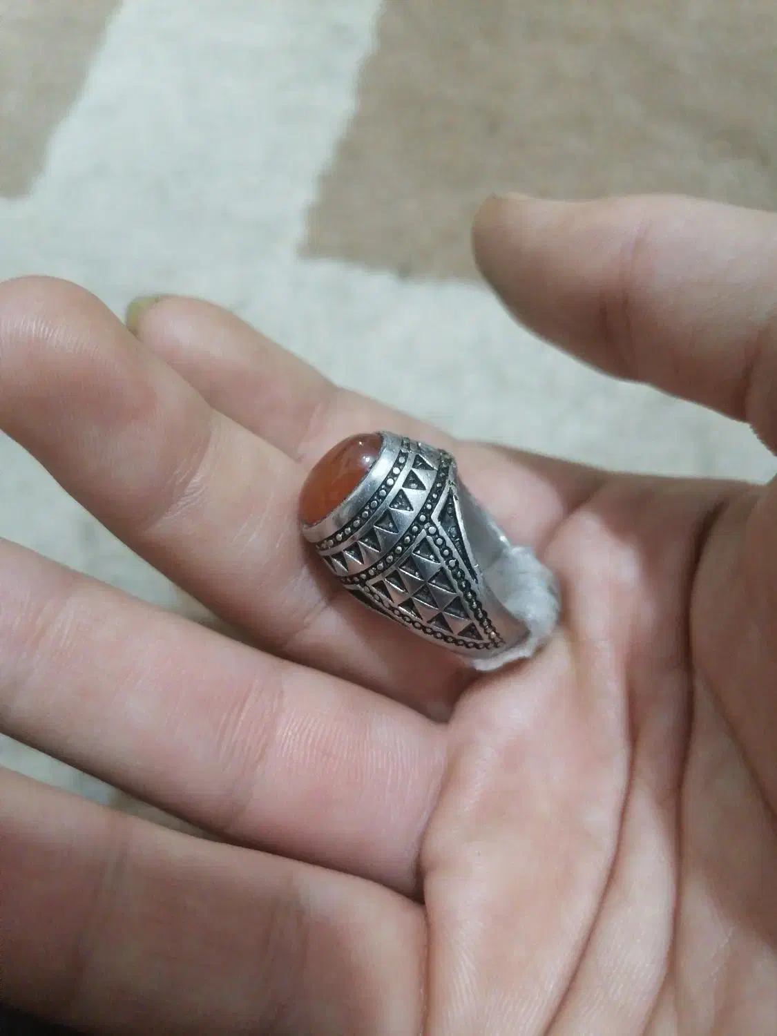 انگشتره عقیق یمنی|جواهرات|بهارستان, |دیوار