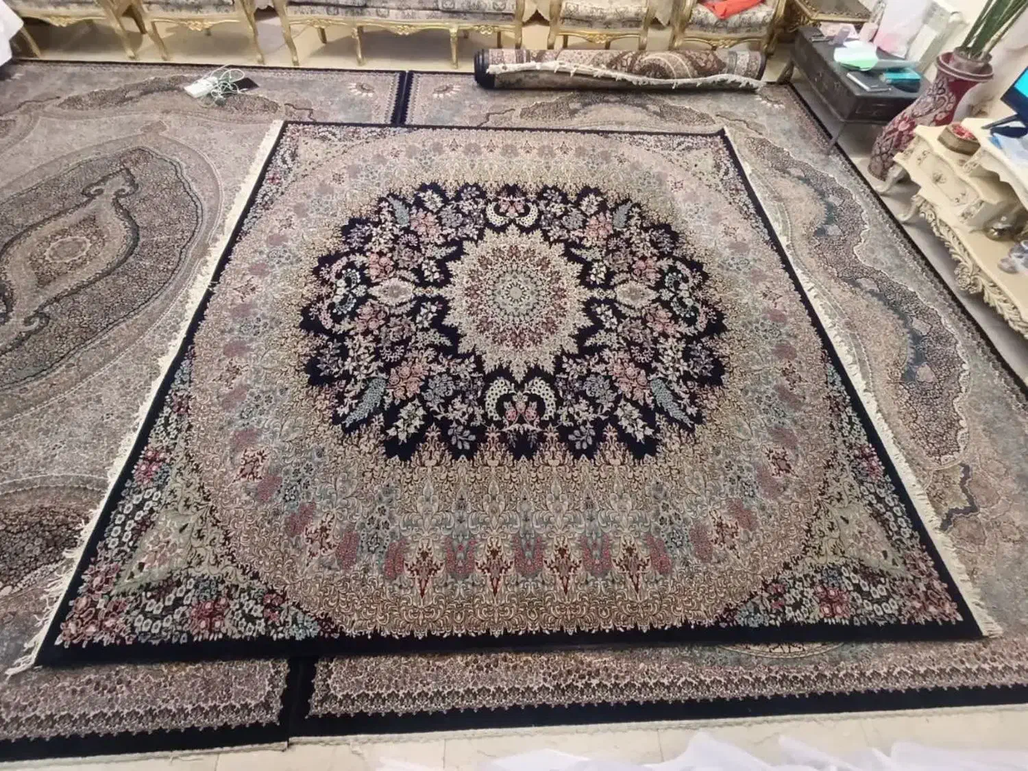 فرش ماشینی 9متری 3*3نگین مشهد|فرش|تهران, اقدسیه|دیوار