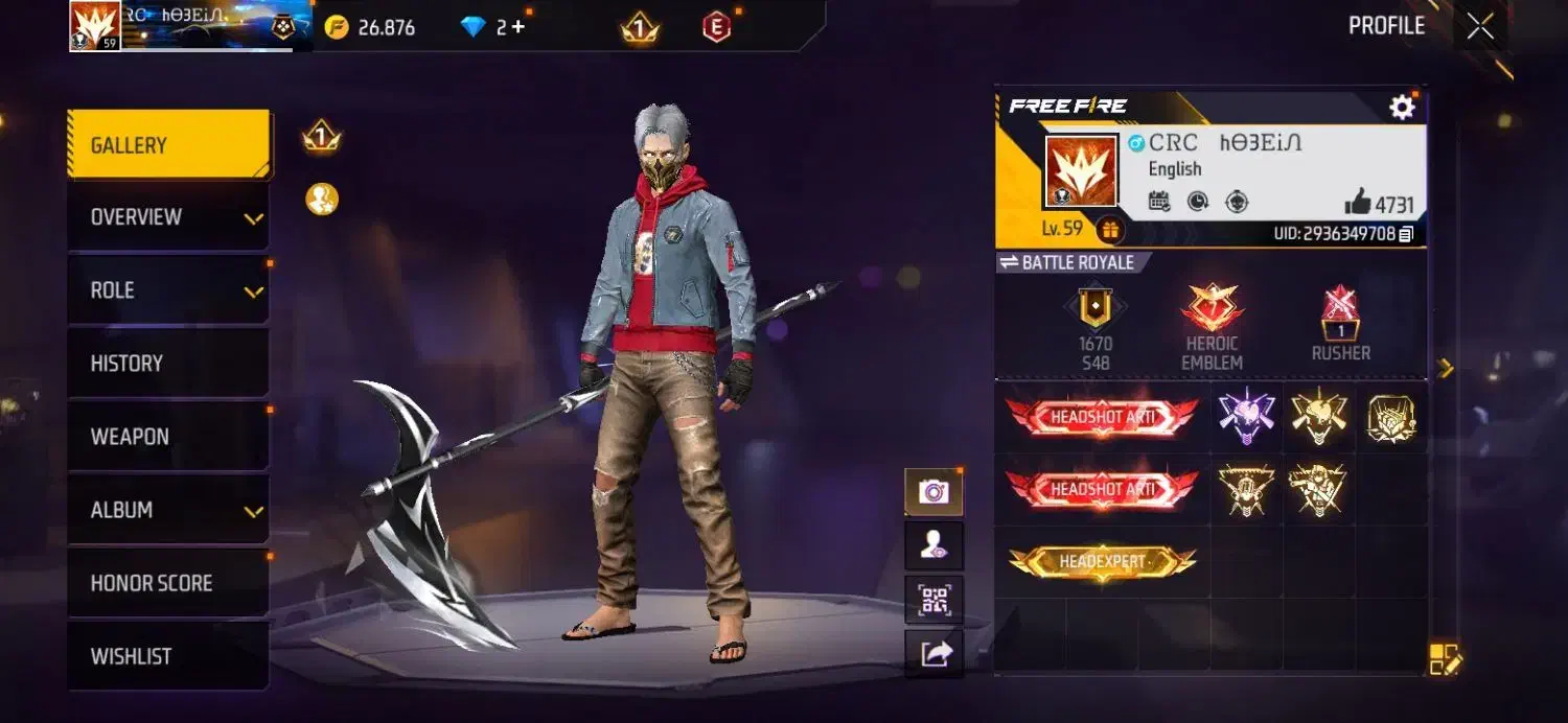 اکانت فری فایر|کنسول، بازی ویدئویی و آنلاین|تهران, سلسبیل شمالی|دیوار