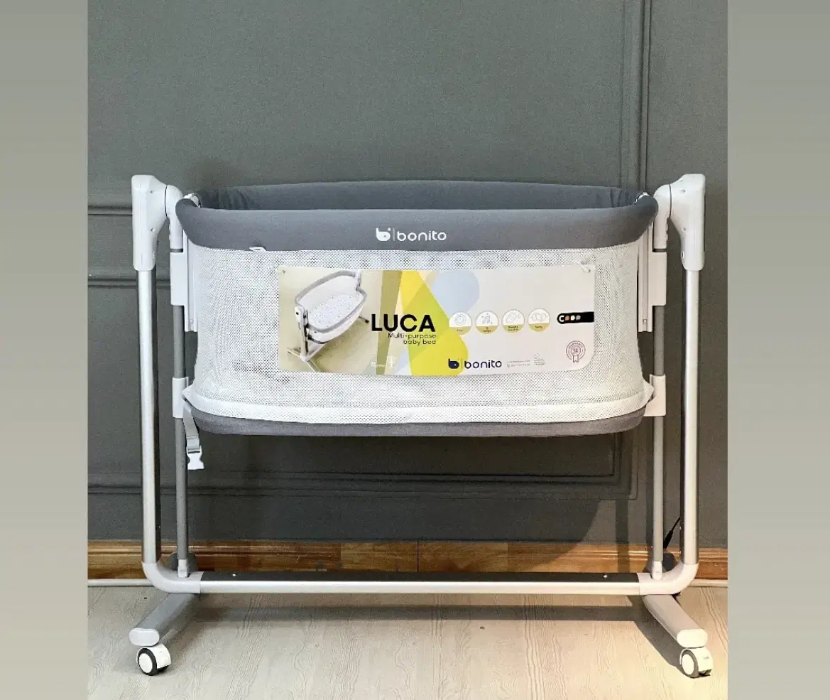 تخت کنار مادر برقی بونیتو Bonito Luca طوسی|تخت و صندلی بچه|تهران, شهرک پرواز|دیوار