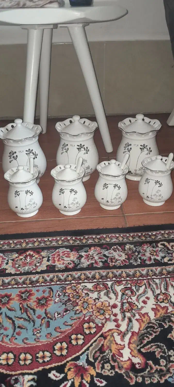 سرویس سرامیکی ادویه جات و ماهیتابه رژیمی|ظروف پختوپز|شیراز, کوشک میدان|دیوار