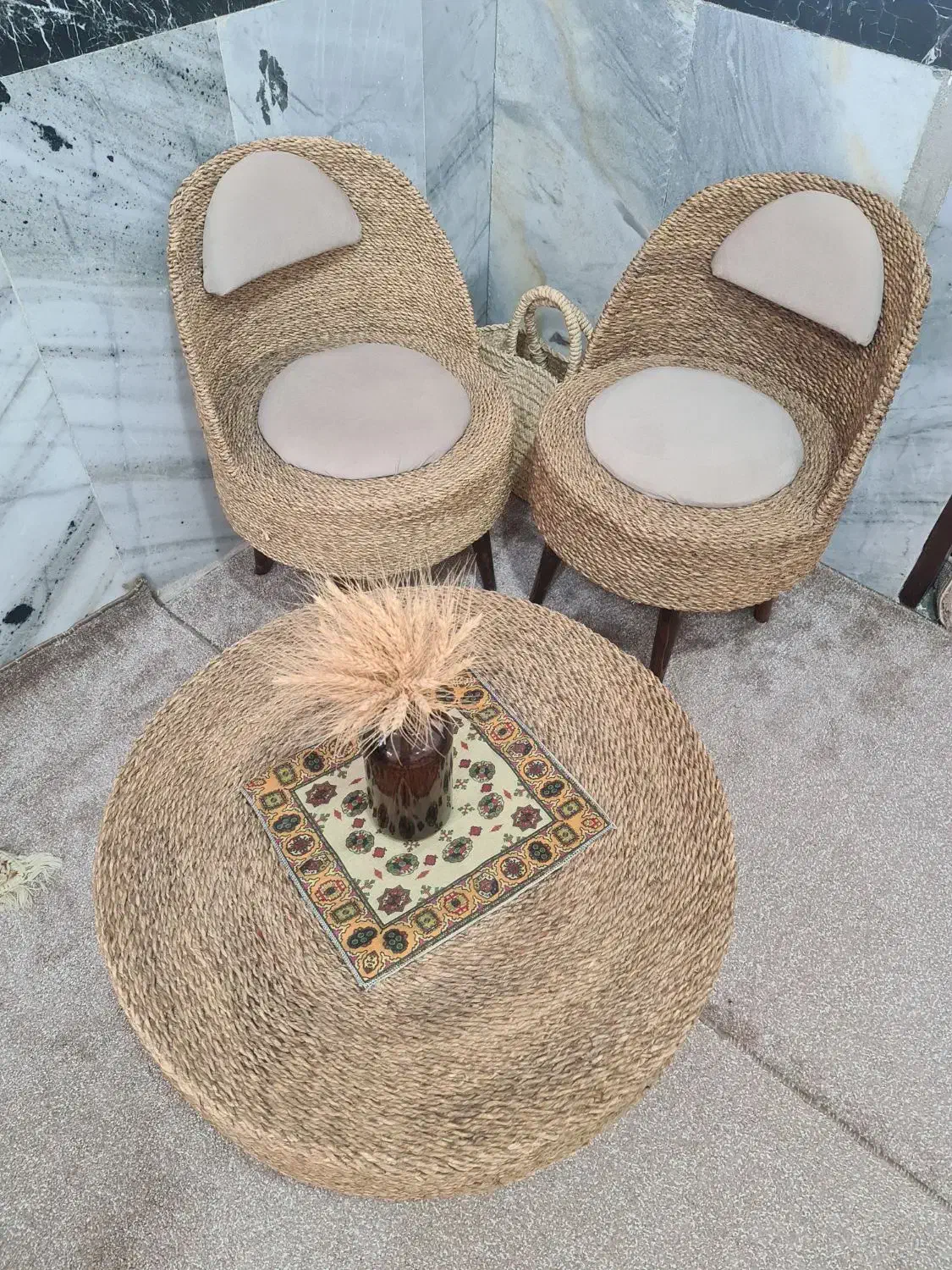 کیکه یا واقعیه نه عزیزم میز و صندلی حصیریه|مبلمان خانگی و میز عسلی|مریوان, |دیوار