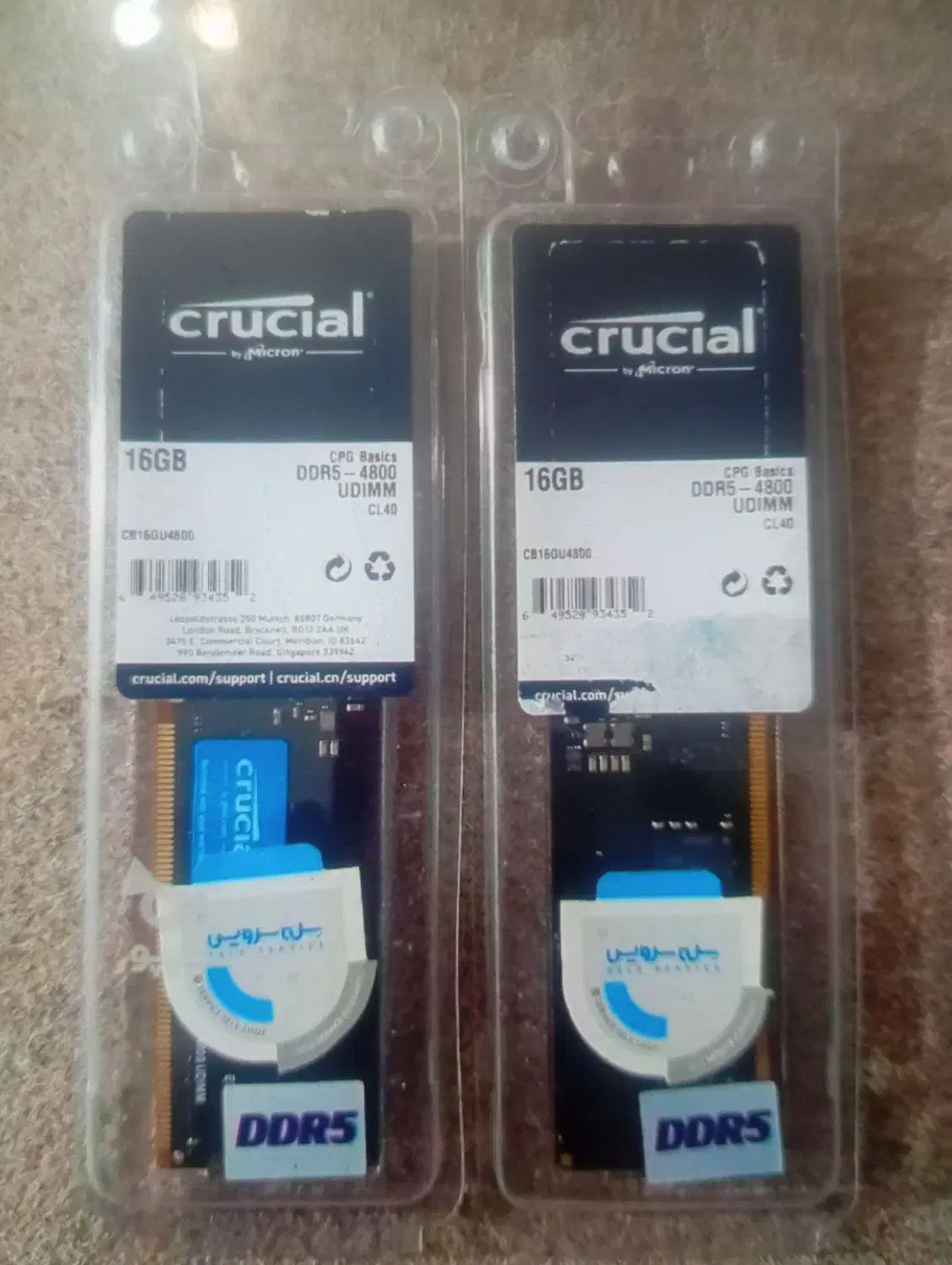 رم ddr5 ۱۶ گیگنو آکبند cl4 4800|قطعات و لوازم جانبی رایانه|میاندوآب, |دیوار