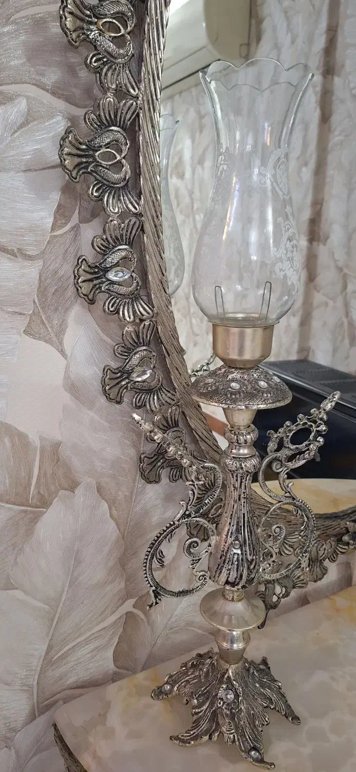  آینه کنسول به همراه دو عدد لاله|بوفه، ویترین، کنسول|رشت, امین الضرب|دیوار