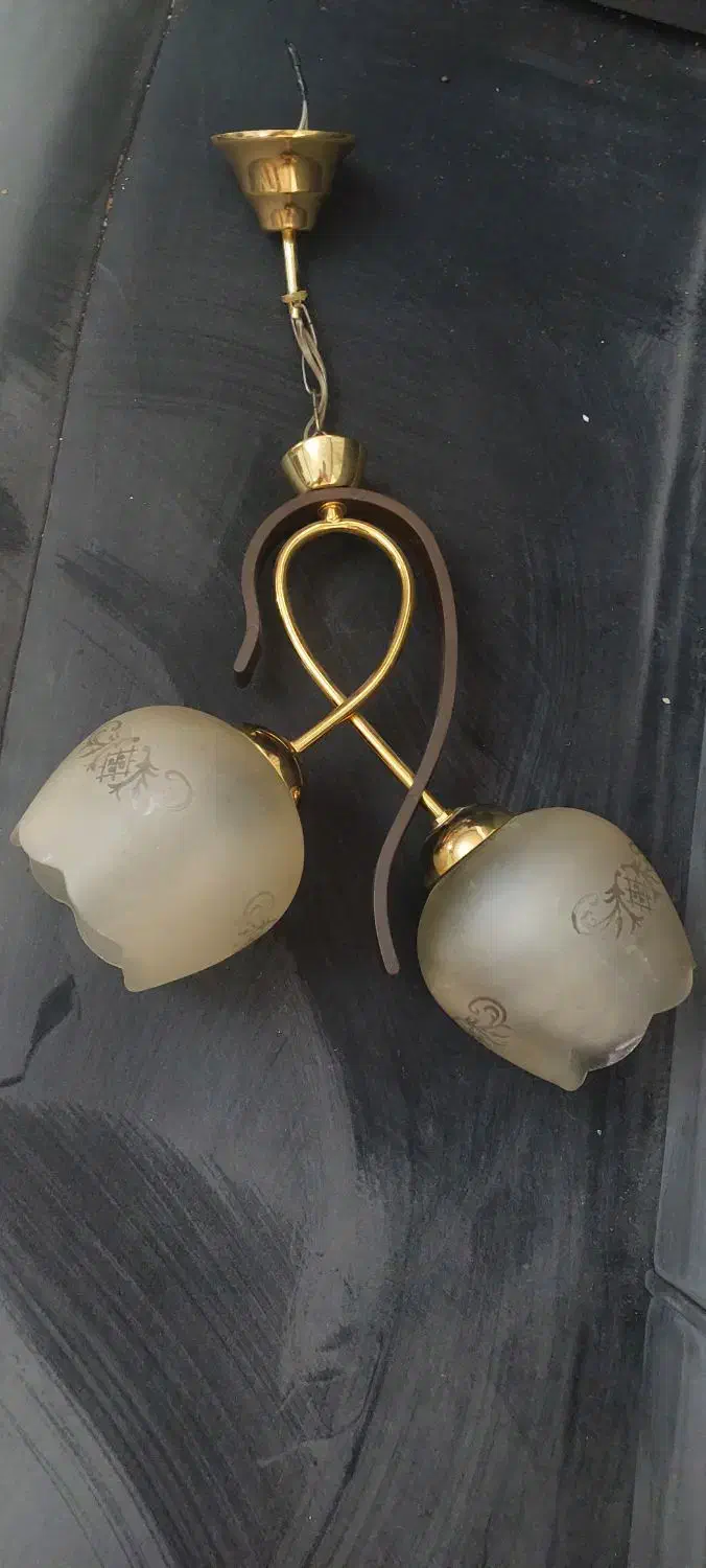 لوستر دوشاخه سالم|لوستر و چراغ آویز|شهریار, شهریار|دیوار