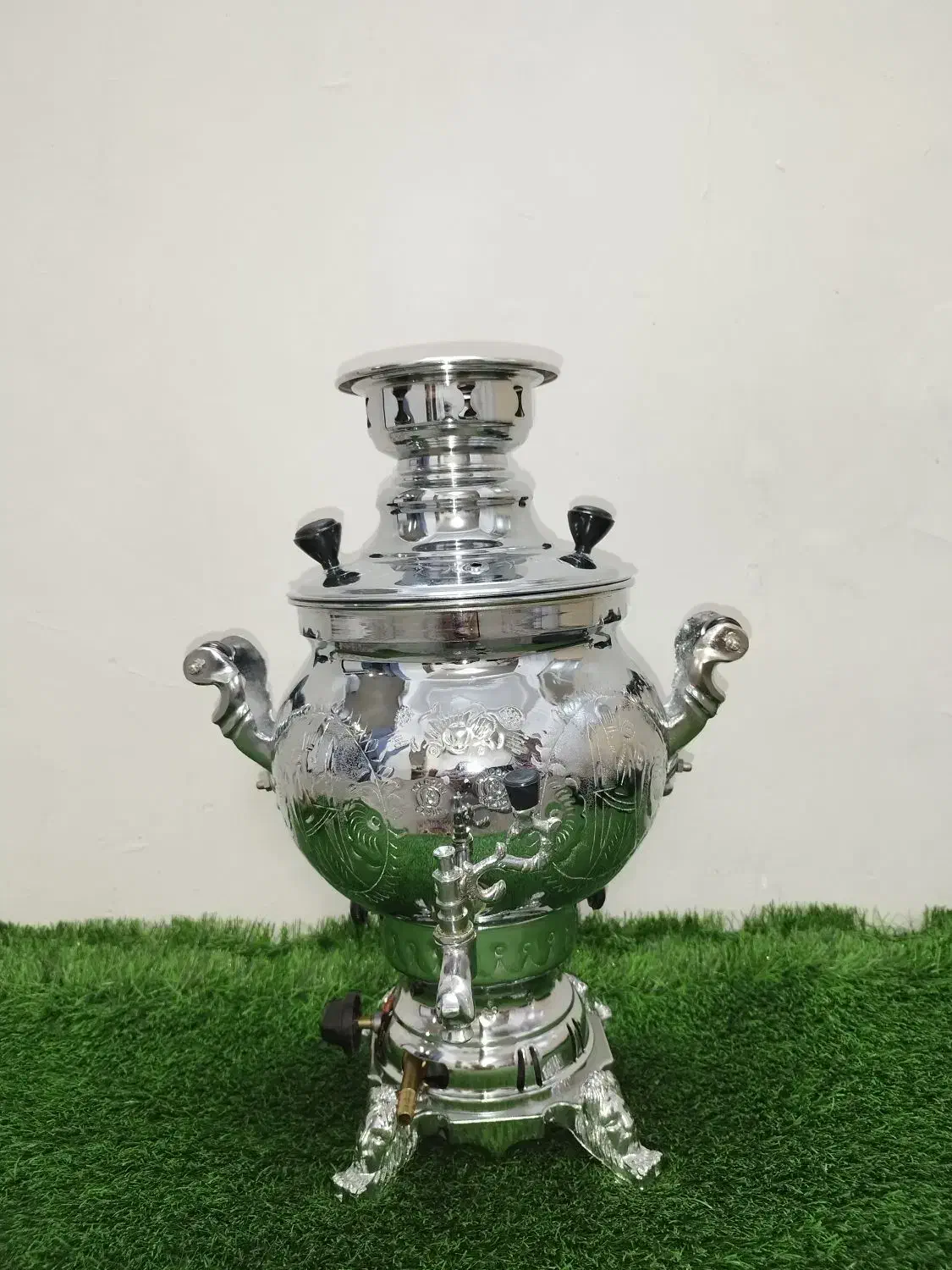 سماور قلم زنی 6لیتری نو‌ برند ثمین|سماور، چای‌ساز، قهوه‌ساز|تهران, شهرک رضویه|دیوار