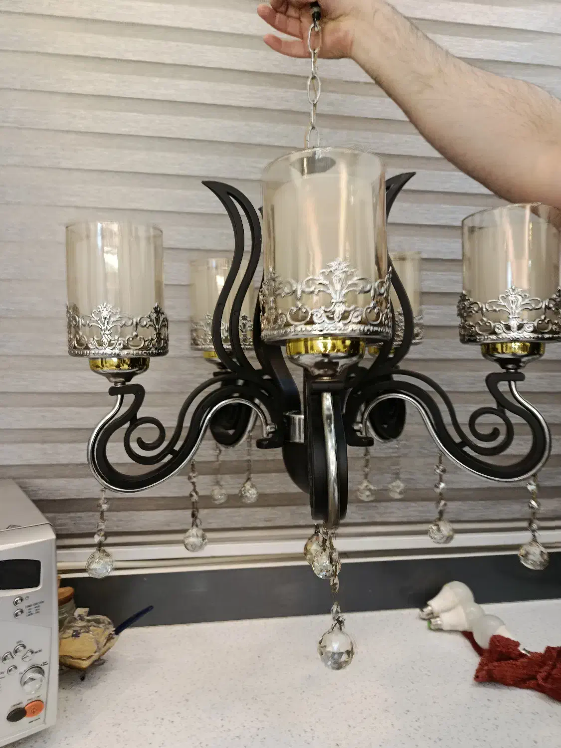 لوستر مدرن آباژور چراغ میز تلوزیون|لوستر و چراغ آویز|کرج, اصفهانیها|دیوار