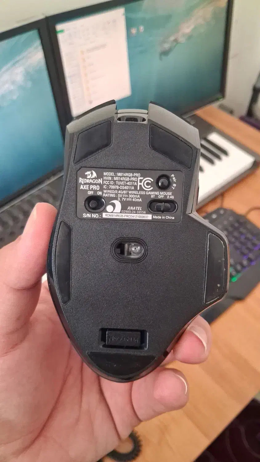 موس بی سیم گیمینگ رداگون مدل AXE M814 PRO RGB|قطعات و لوازم جانبی رایانه|قم, چهل درخت‎|دیوار