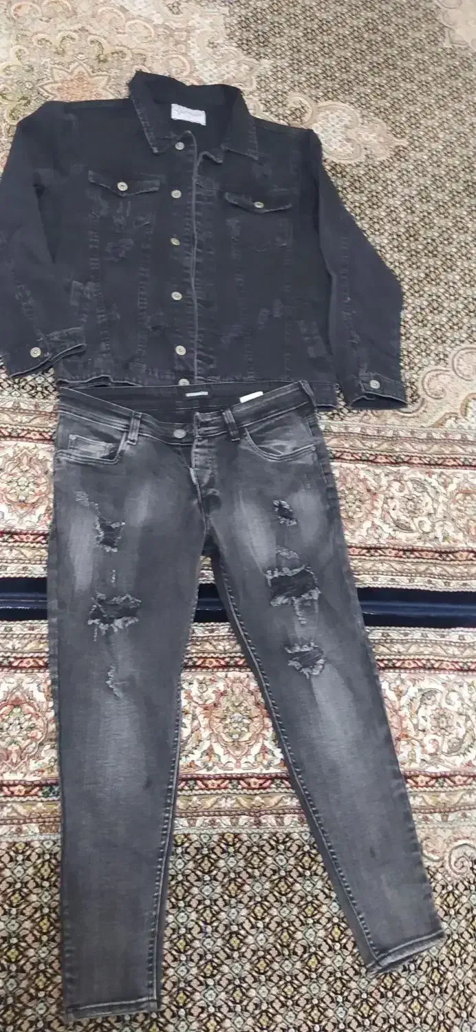 کت شلوار جین زغالی اسپرت نو نو|کیف، کفش، کمربند|سنندج, |دیوار