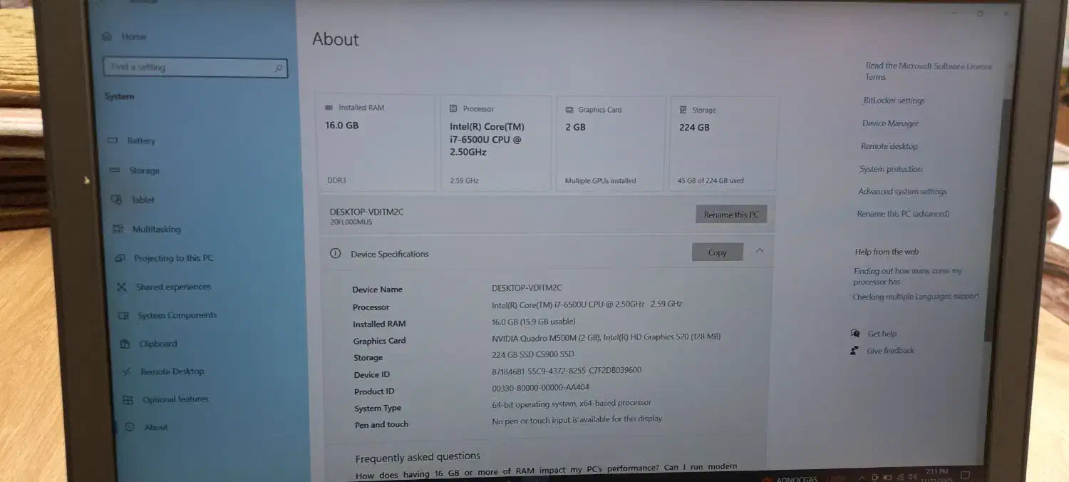 لپ تاپ مهندسی لنوو مدل ThinkPad P50s|رایانه همراه|تهران, شهرک صدرا|دیوار