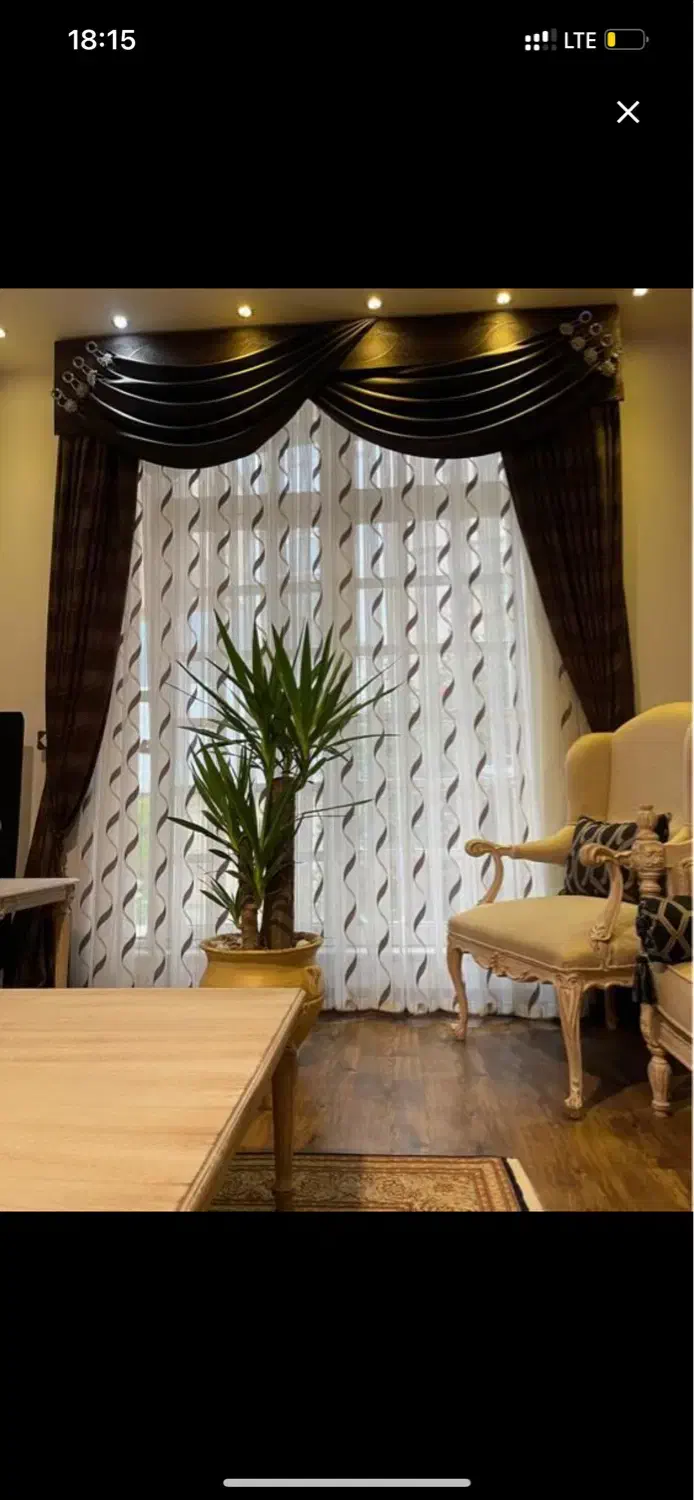 پرده سالن (یک جفت)|پرده، رانر، رومیزی|شیراز, ستارخان|دیوار