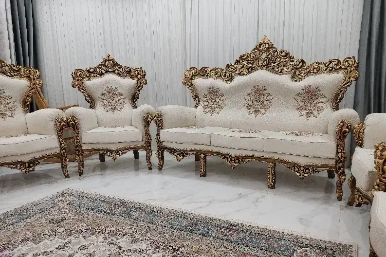 مبل سلطنتی ۹ نفره|مبلمان خانگی و میز عسلی|مهاباد (آذربایجان غربی), |دیوار