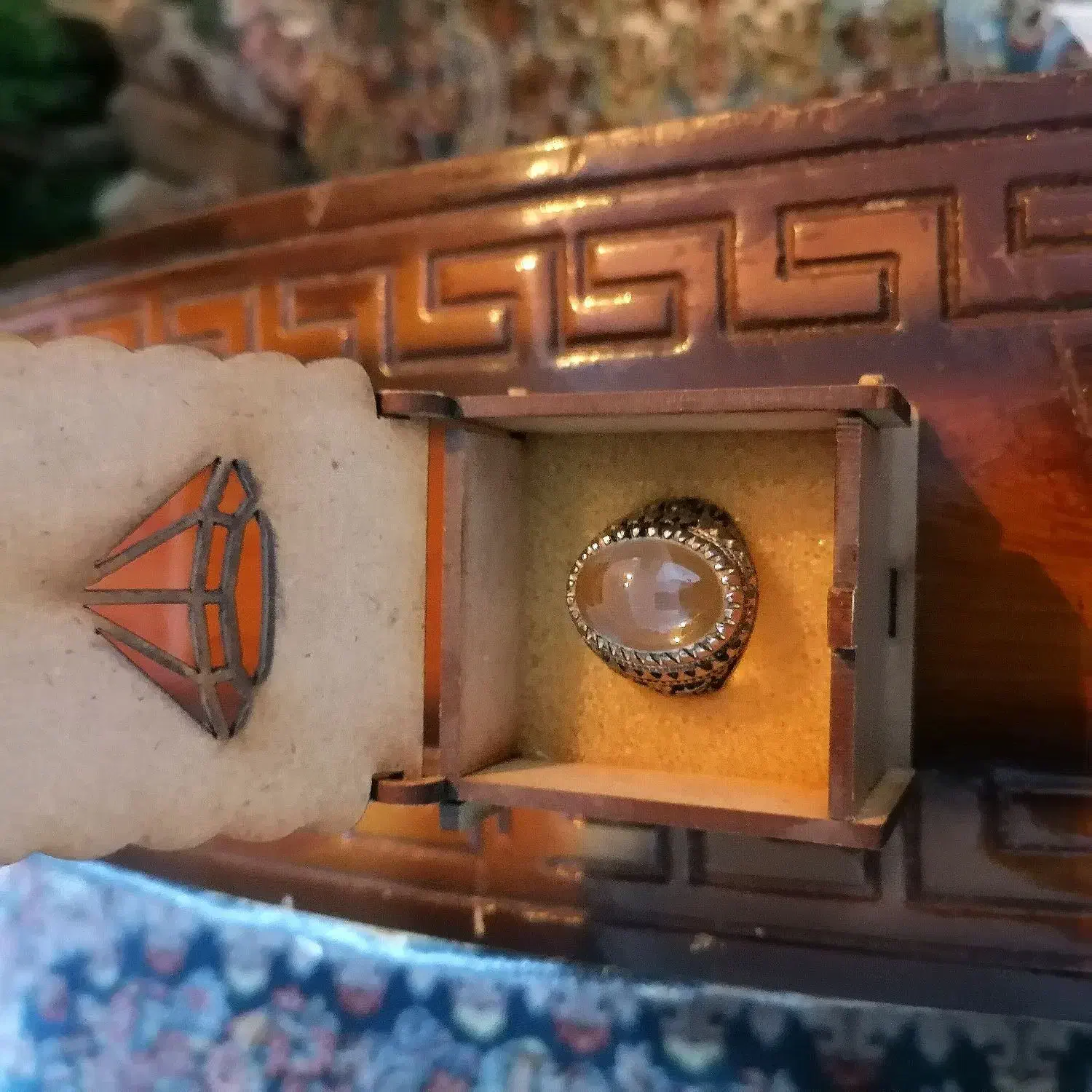 انگشتر عتیقه دور نجف نقره|کلکسیون اشیاء عتیقه|زرند, |دیوار