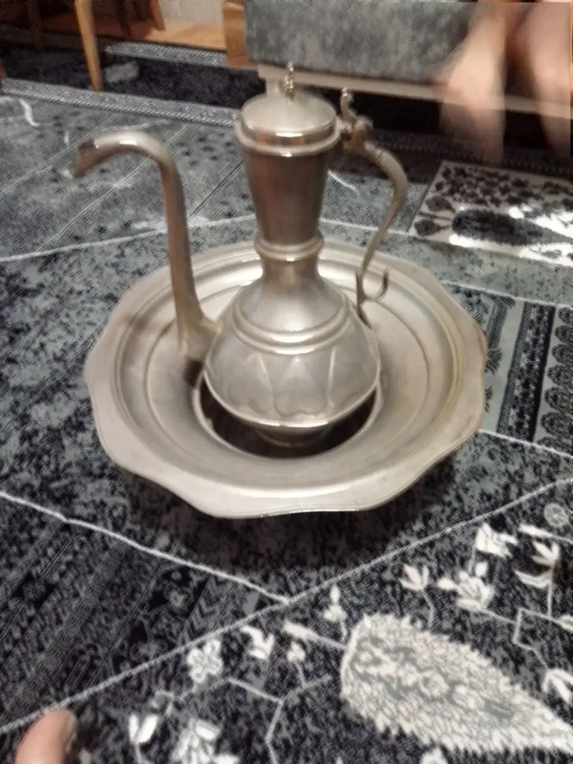 آفتابه لگن قدیمی عتیقه جنس مس|کلکسیون اشیاء عتیقه|گلستان (تهران), |دیوار