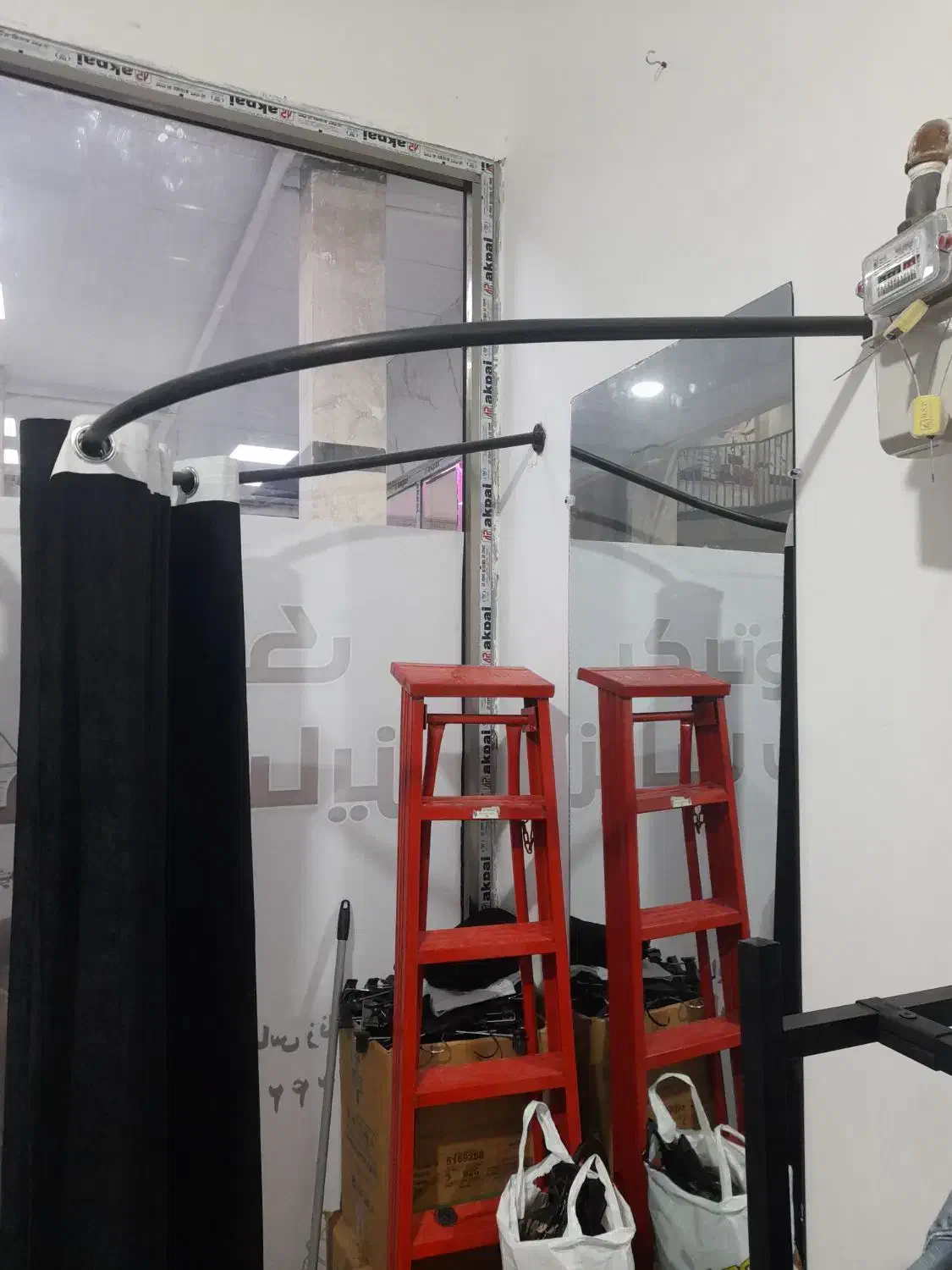 اتاق پرو پرده ای با میله|پرده، رانر، رومیزی|گلبهار, شهر جدید گلبهار|دیوار