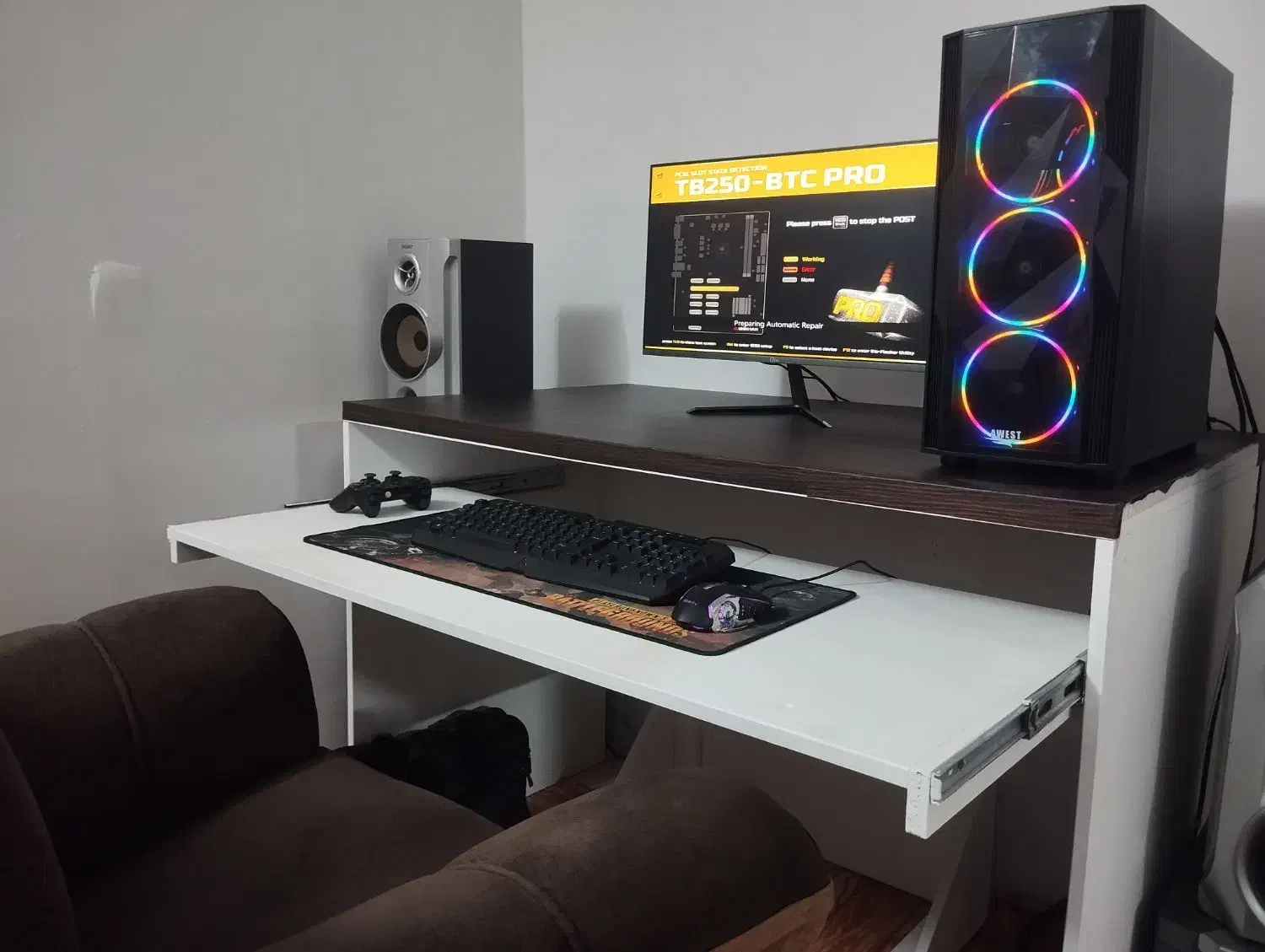 سیستم گیمینگ به همراه میز اشانتیون|رایانه رومیزی|ایلام, |دیوار