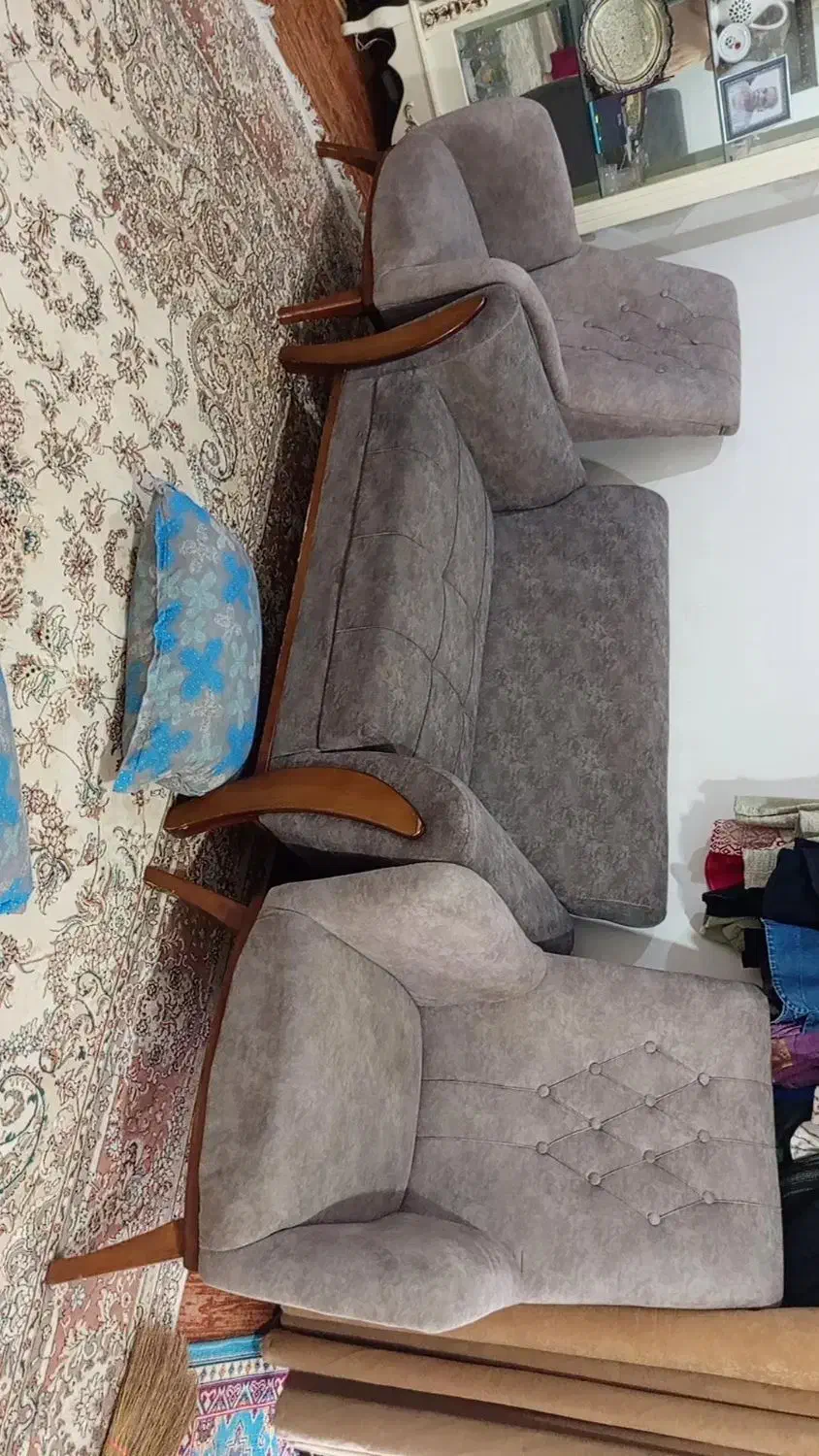 مبل هفت نفره طوسی|مبلمان خانگی و میز عسلی|کردکوی, |دیوار