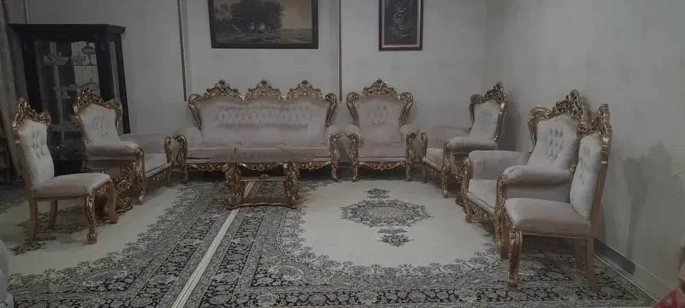 فروش مبلمان سلطنتی ۹ نفره|مبلمان خانگی و میز عسلی|دزفول, |دیوار