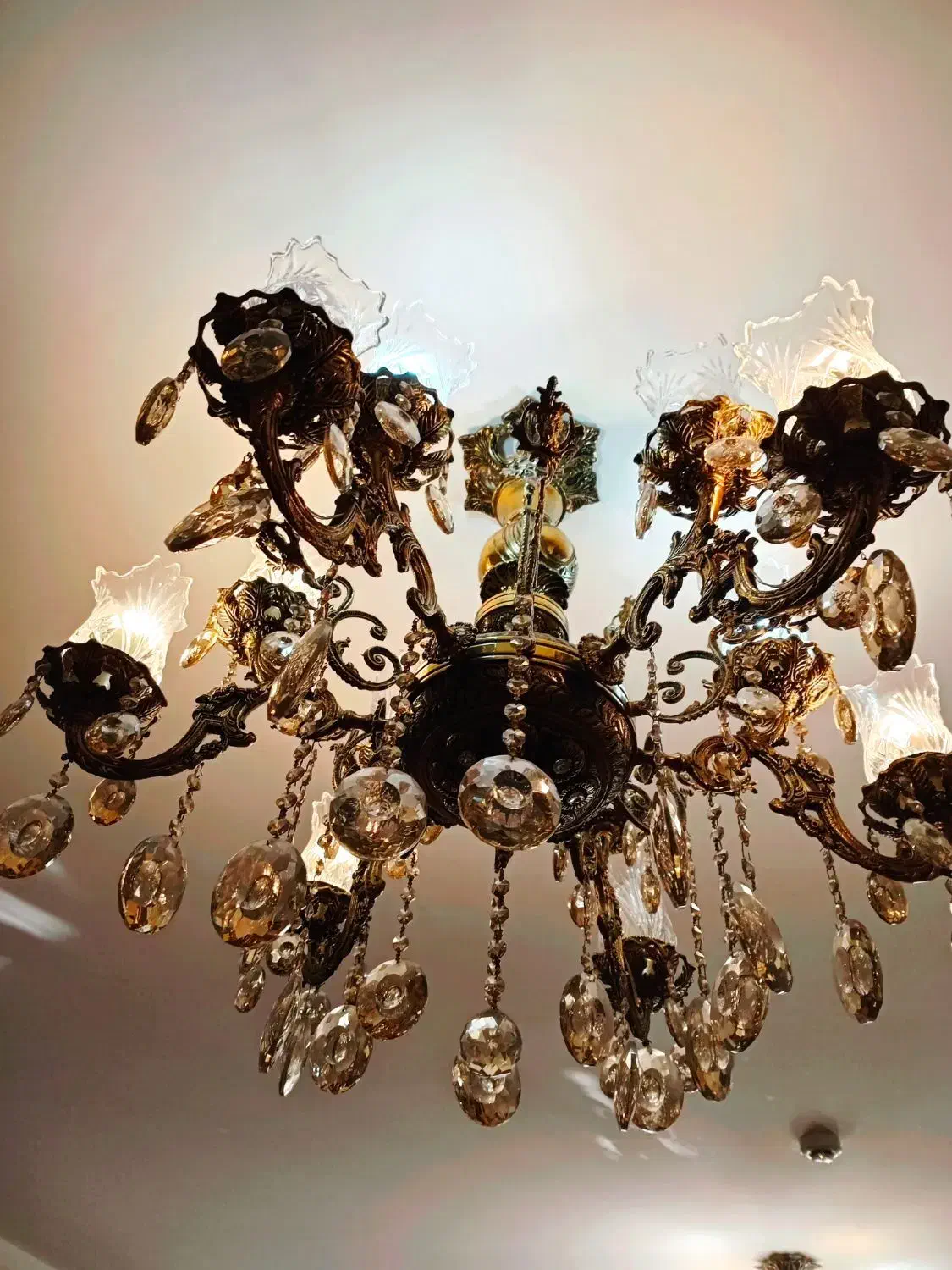 لوستر برنجی|لوستر و چراغ آویز|تبریز, |دیوار