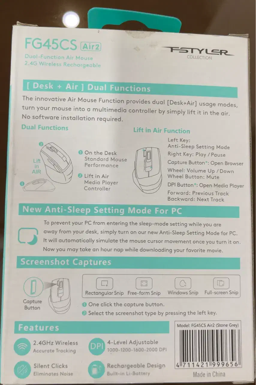 ماوس بی سیم ای فورتک مدل FB45CS-AIR2|قطعات و لوازم جانبی رایانه|تهران, دردشت|دیوار