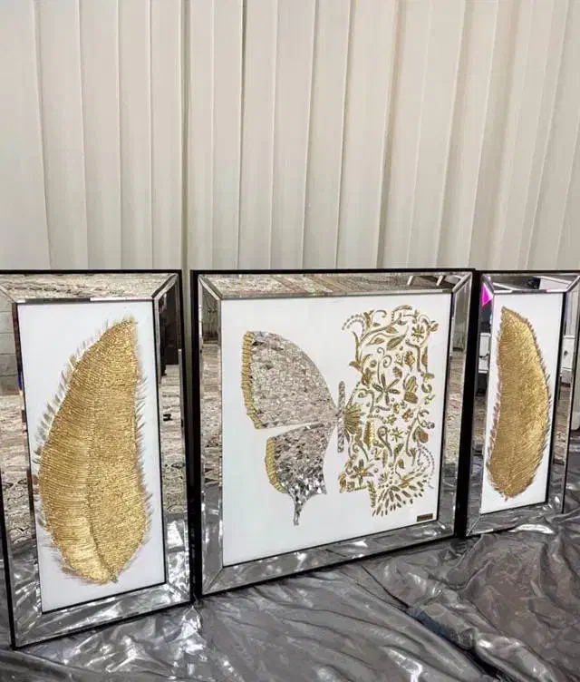 تابلو سه تیکه ایینه ایی لوکس|تابلو، نقاشی، عکس|زاهدان, |دیوار