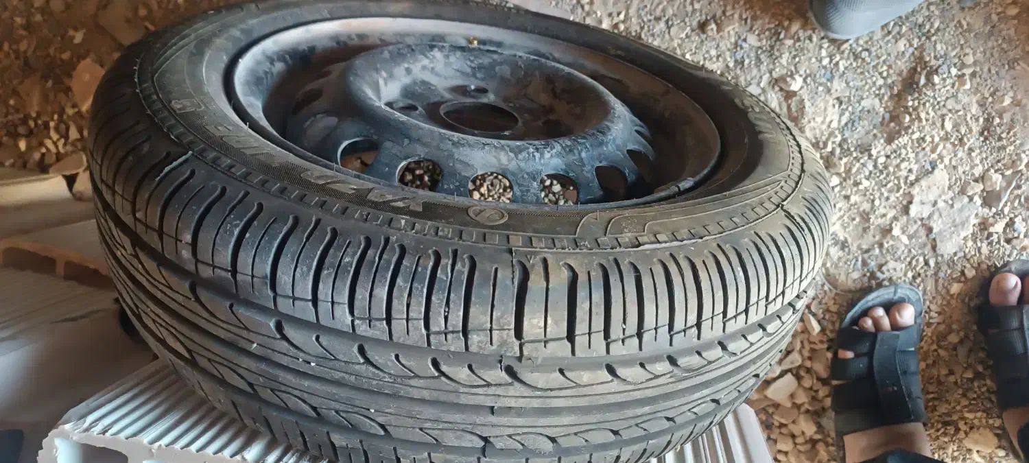 لاستیک پراید یزد نو با رینگ|قطعات یدکی و لوازم جانبی|خلیل آباد, |دیوار