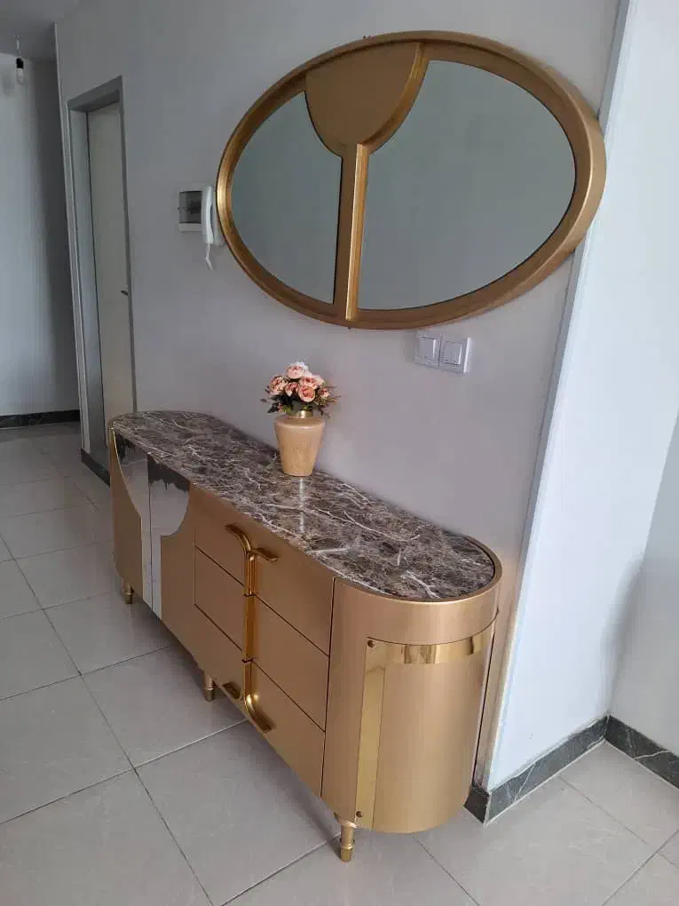 اینه کنسول و جاکفشی ست نو تمام چوب|مبلمان خانگی و میز عسلی|هشتگرد, فاز ۲ مهستان|دیوار