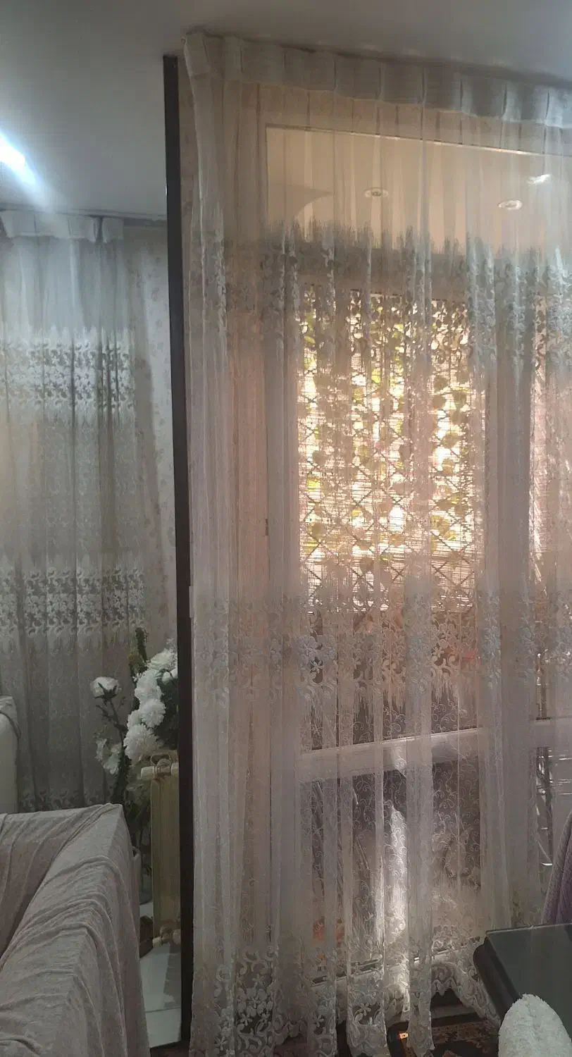 پرده پذیرایی ۳/۵متری و تراس ۲ متر دوخته حد نونو|پرده، رانر، رومیزی|تهران, جوادیه تهرانپارس|دیوار