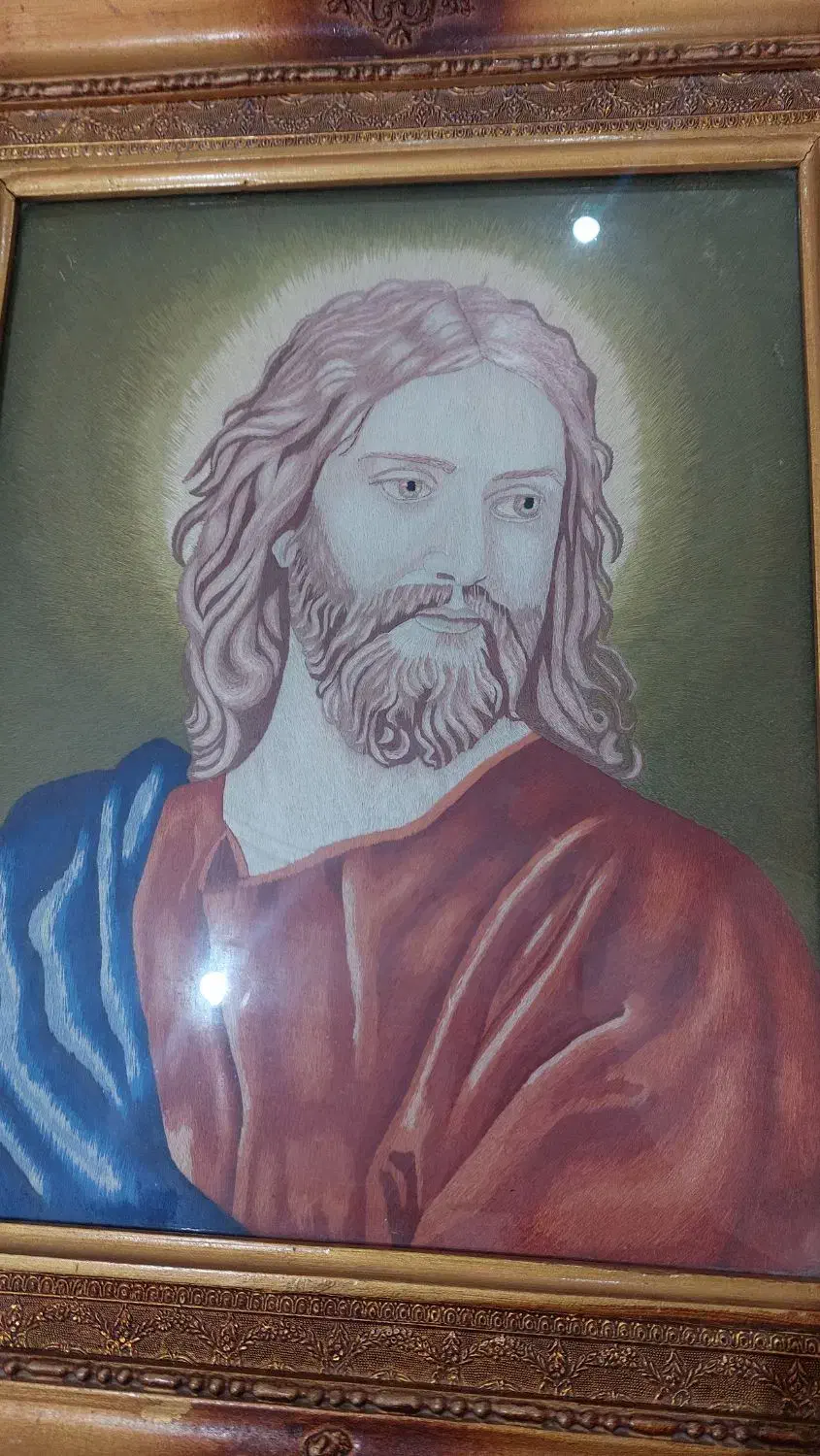 تابلو عیسی مسیح|تابلو فرش|تهران, نیروی هوایی (پیروزی)|دیوار