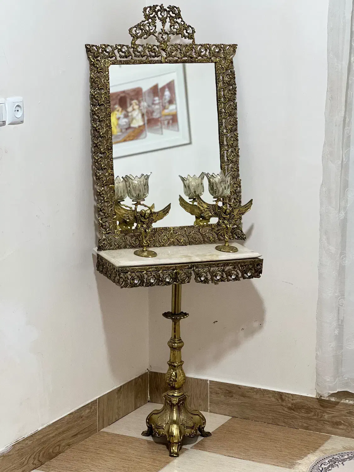 آینه برنز آلیاژ تمیز|آینه|مهاباد (آذربایجان غربی), |دیوار