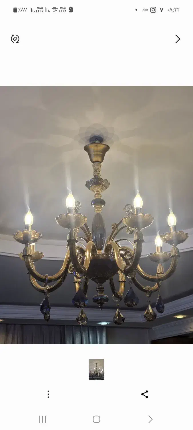 لوستر|لوستر و چراغ آویز|تهران, دریان‌نو|دیوار