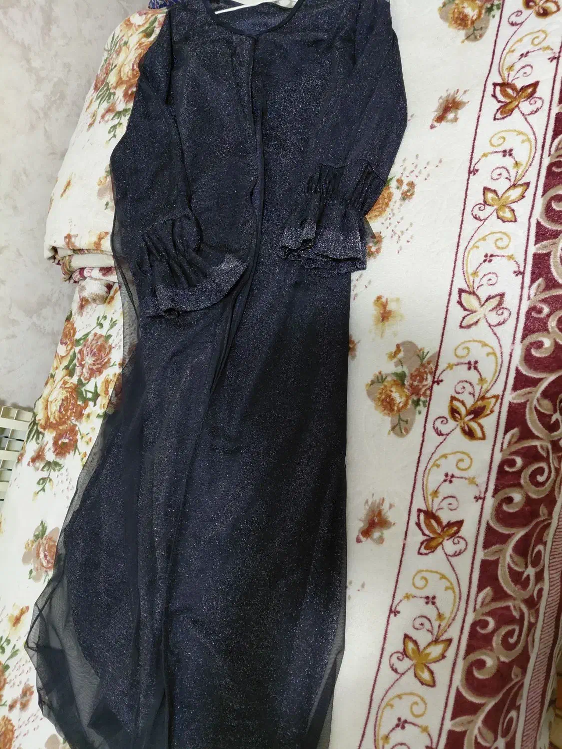 مانتو مجلسی لمه اکلیلی  بارویه حریرمشکی نونو|لباس|اصفهان, ملک‌شهر|دیوار