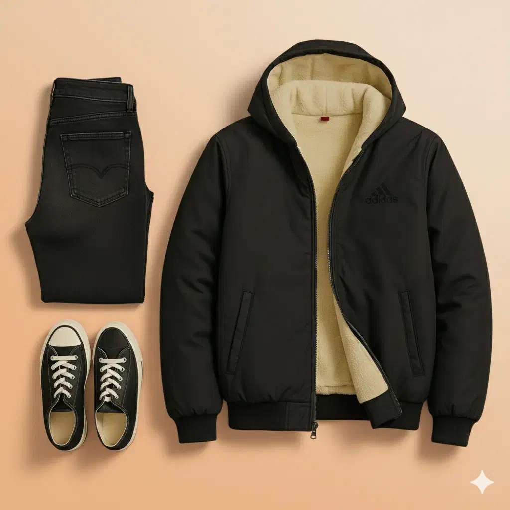 کاپشن مردونه خزدار مدل Black/جدی، سنگین، با وقار|لباس|گرگان, |دیوار