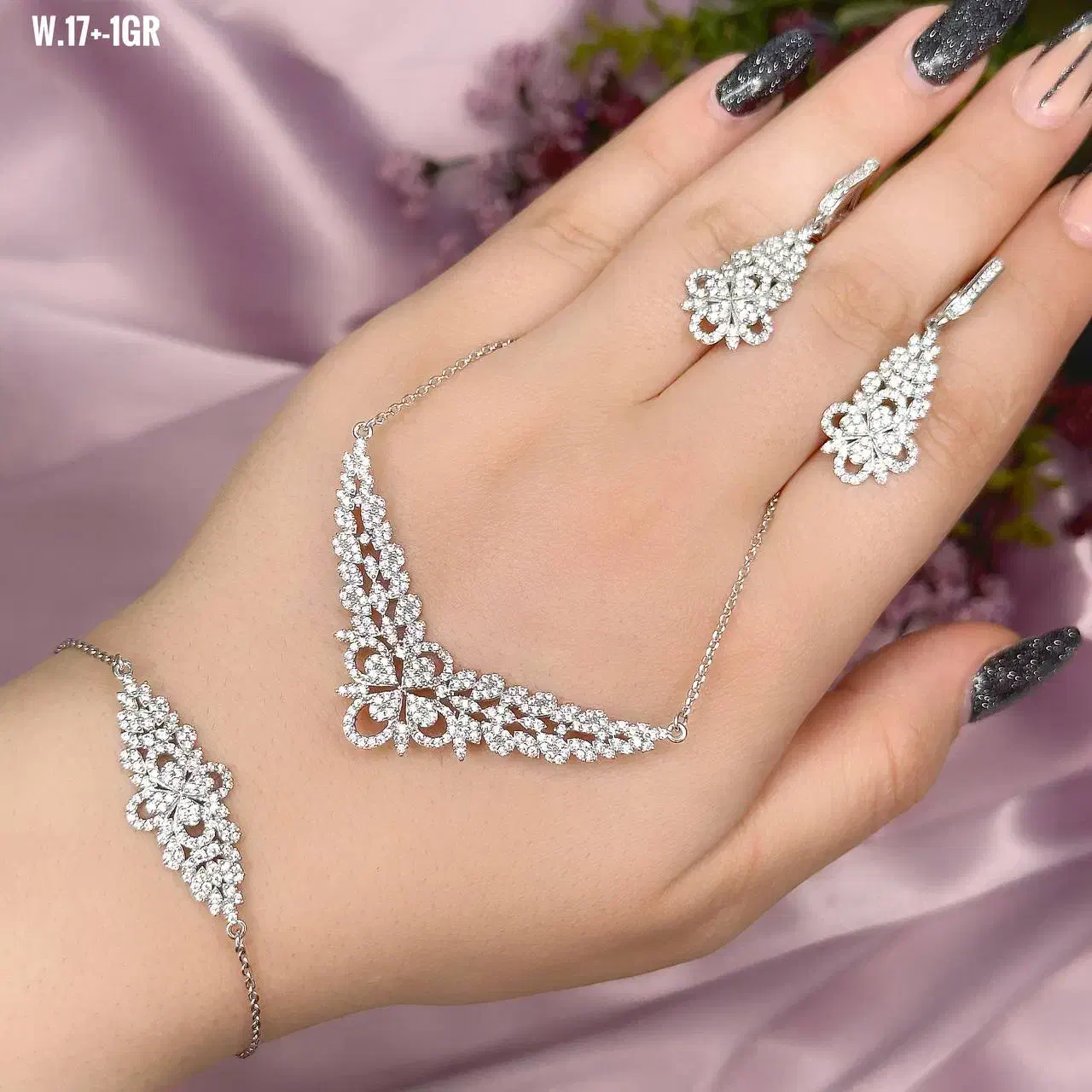 سرویس فلاور نقره Many flowers جواهری بدون دستمزد16|بدلیجات|تبریز, |دیوار