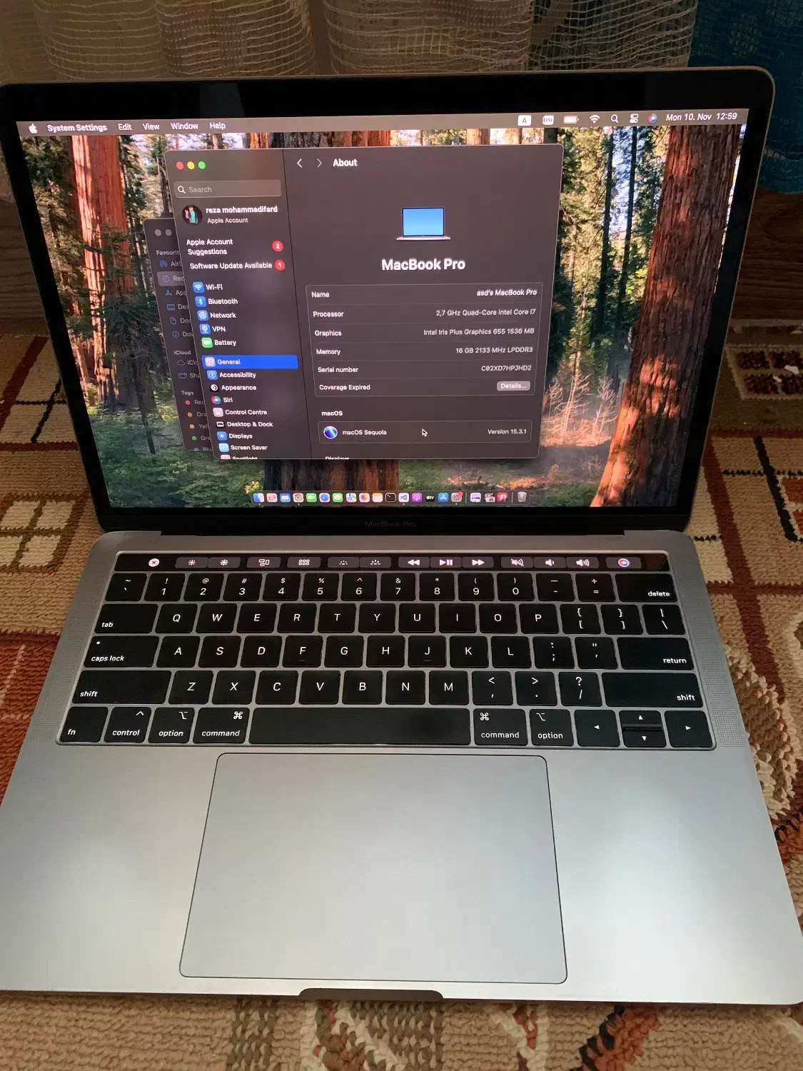 مک بوک ۲۰۱۸|رایانه همراه|هشتگرد, شهرک بعثت|دیوار
