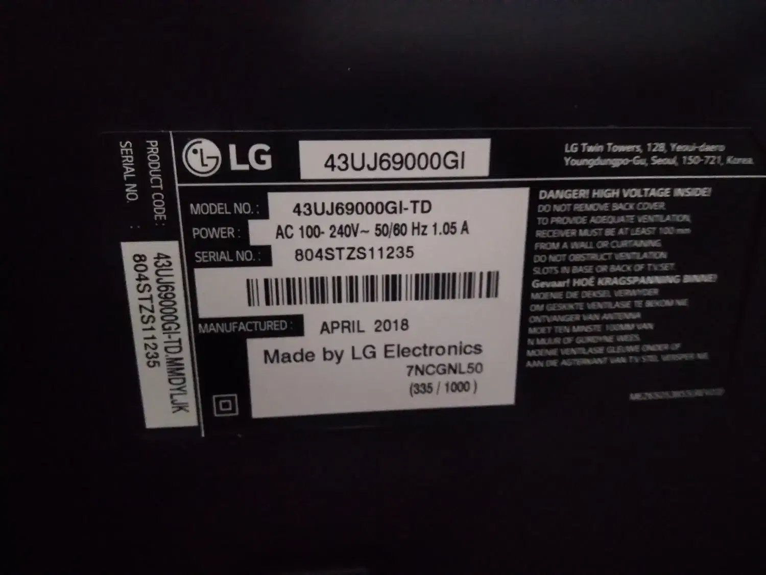 LEDهوشمندLGم43UJ69000دارای دستیارصوتی کنترل موسدار|تلویزیون و پروژکتور|تهران, بوستان شیان|دیوار