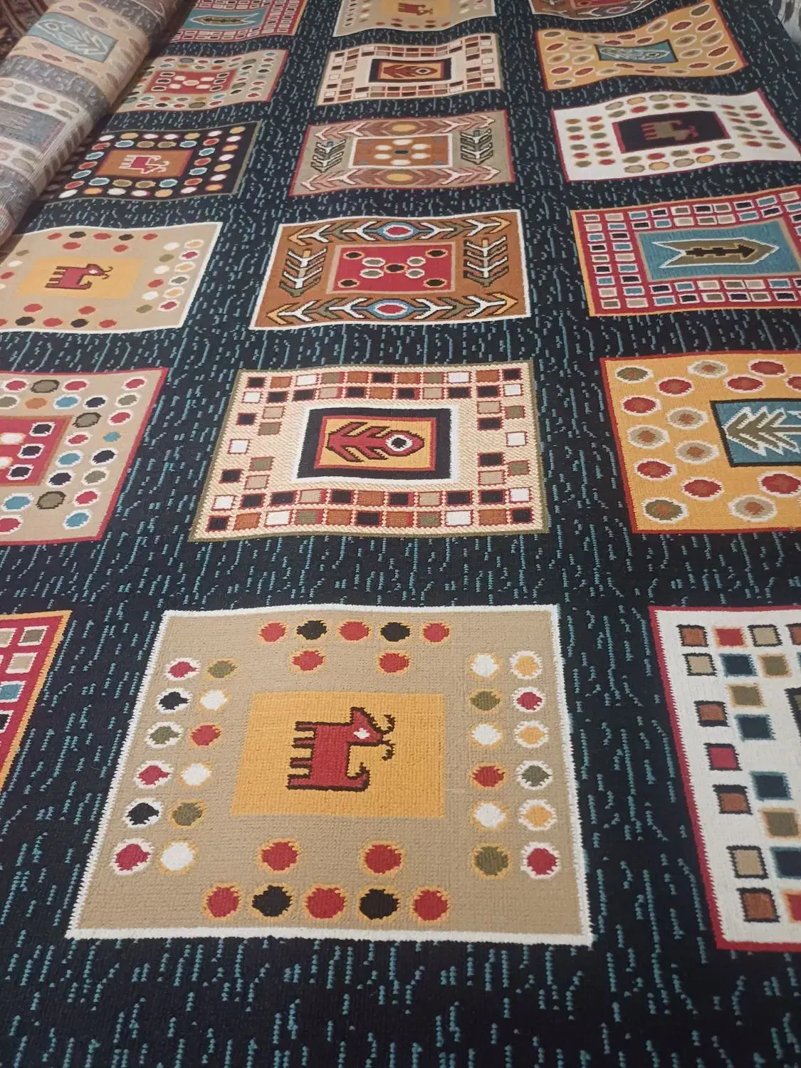 گلیم فرش|گلیم، جاجیم، گبه|کرمانشاه, |دیوار