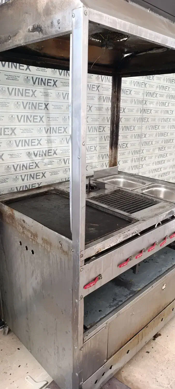 گاز فر ساندویچی سرخ کن اجاق گاز خطی 5 کاره صنعتی|کافی‌شاپ و رستوران|نسیم‌شهر, |دیوار