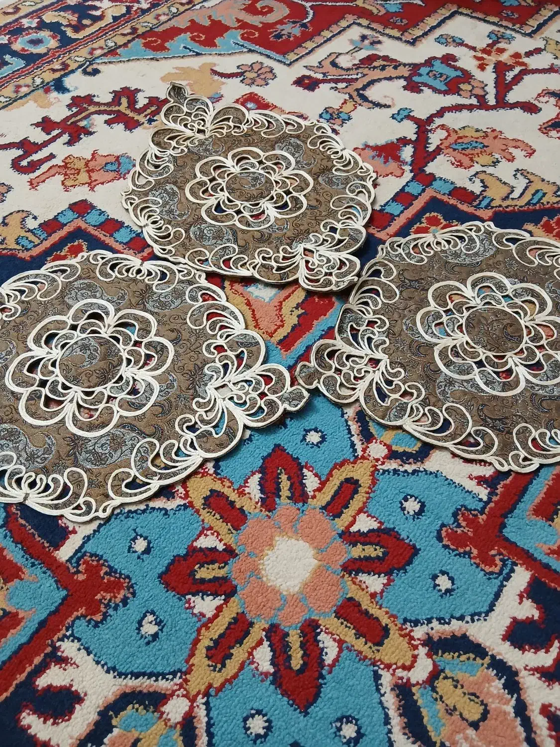 رومیزی ترمه طرح بوته جغه نونونو|پرده، رانر، رومیزی|تهران, سلسبیل شمالی|دیوار