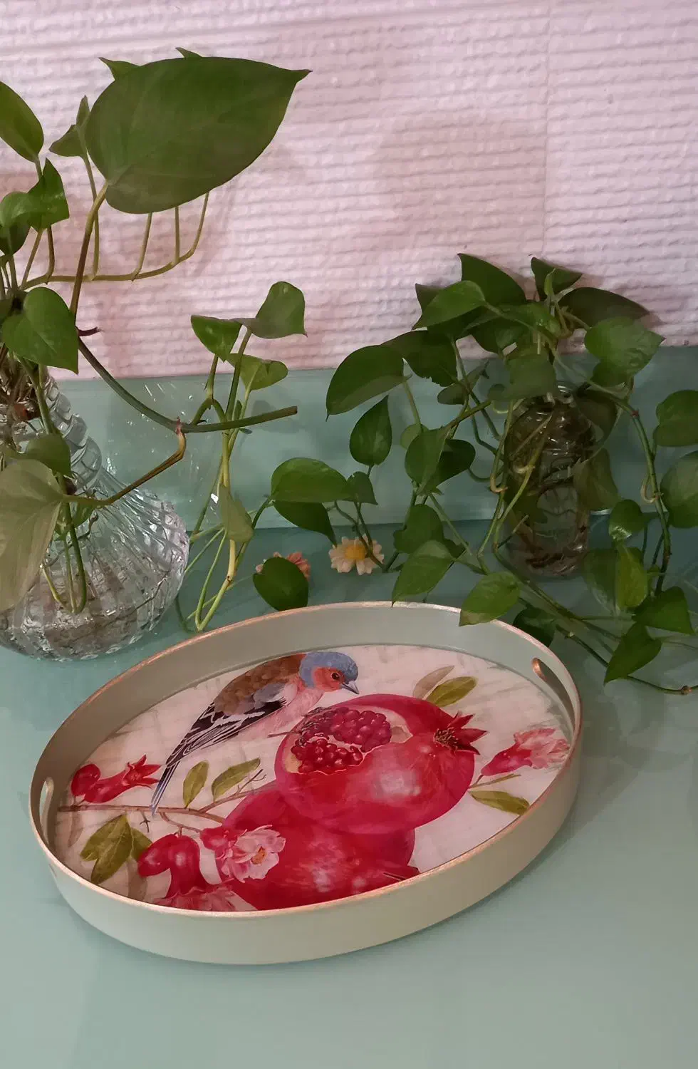 سینی چوبی یلدایی|صنایع دستی و سایر لوازم تزئینی|تهران, اختیاریه|دیوار