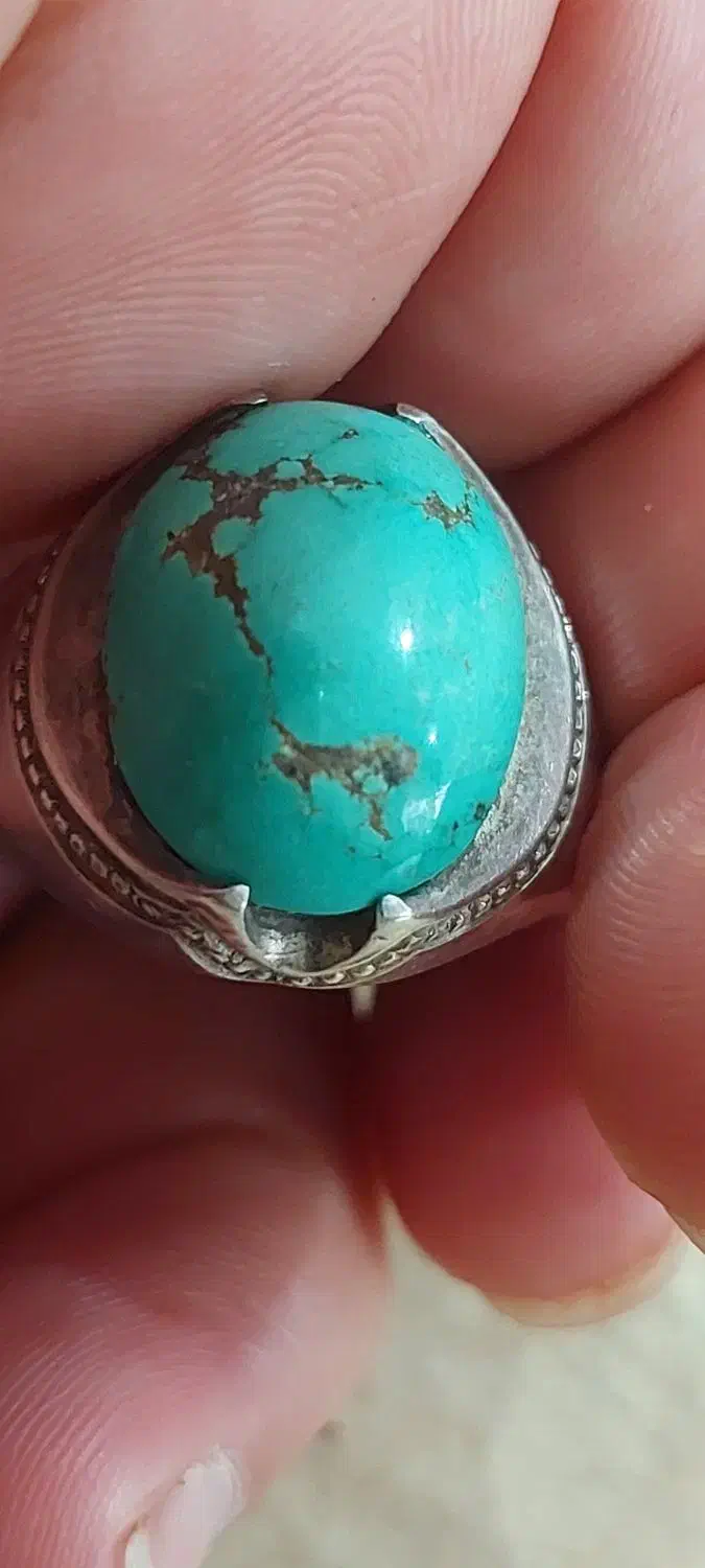 انگشتر نقره فیروزه|جواهرات|رشت, یخسازی|دیوار